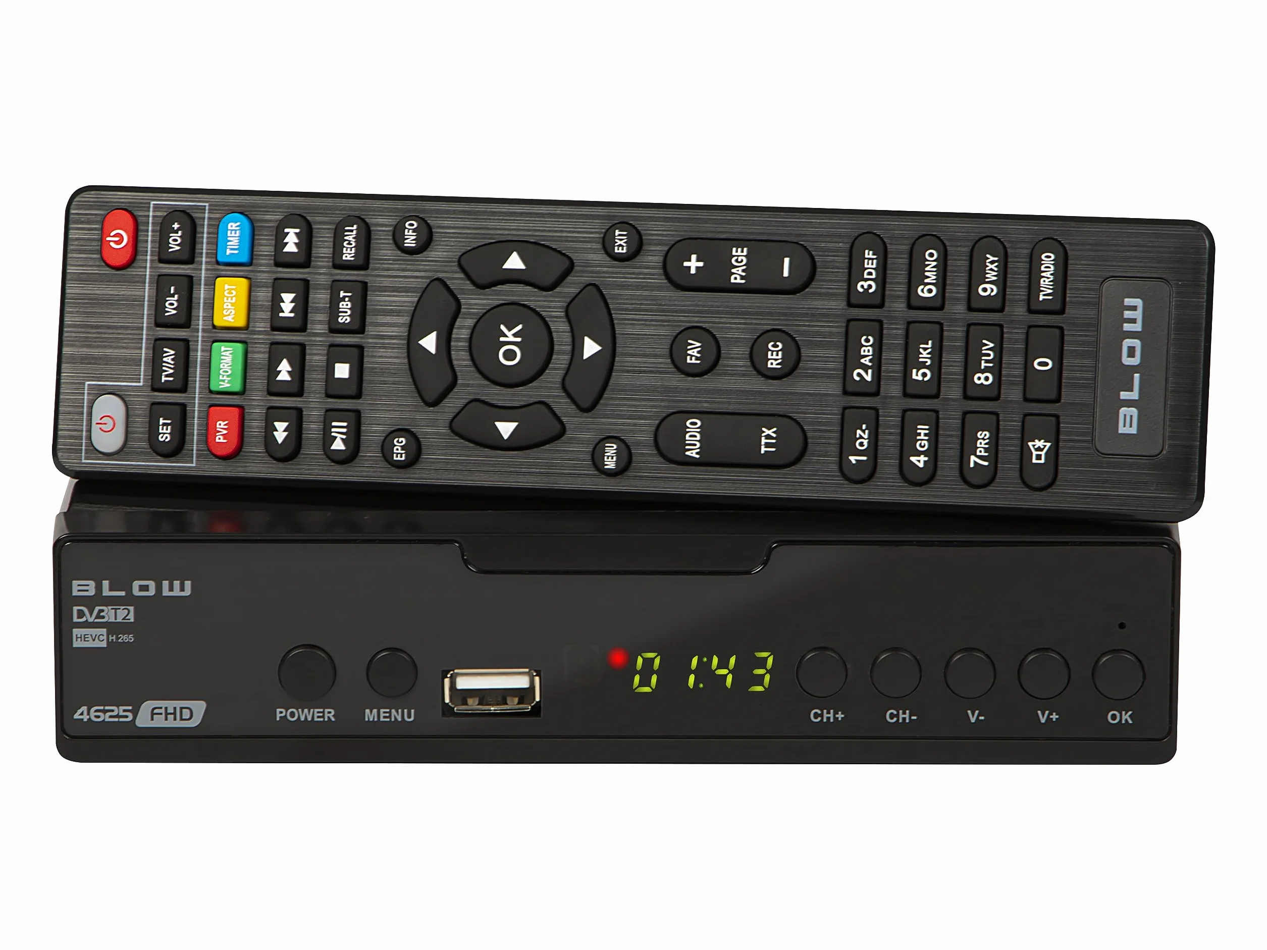 DEKODER DVB-T2 HEVC TV NAZIEMNEJ TUNER HD USB HDMI