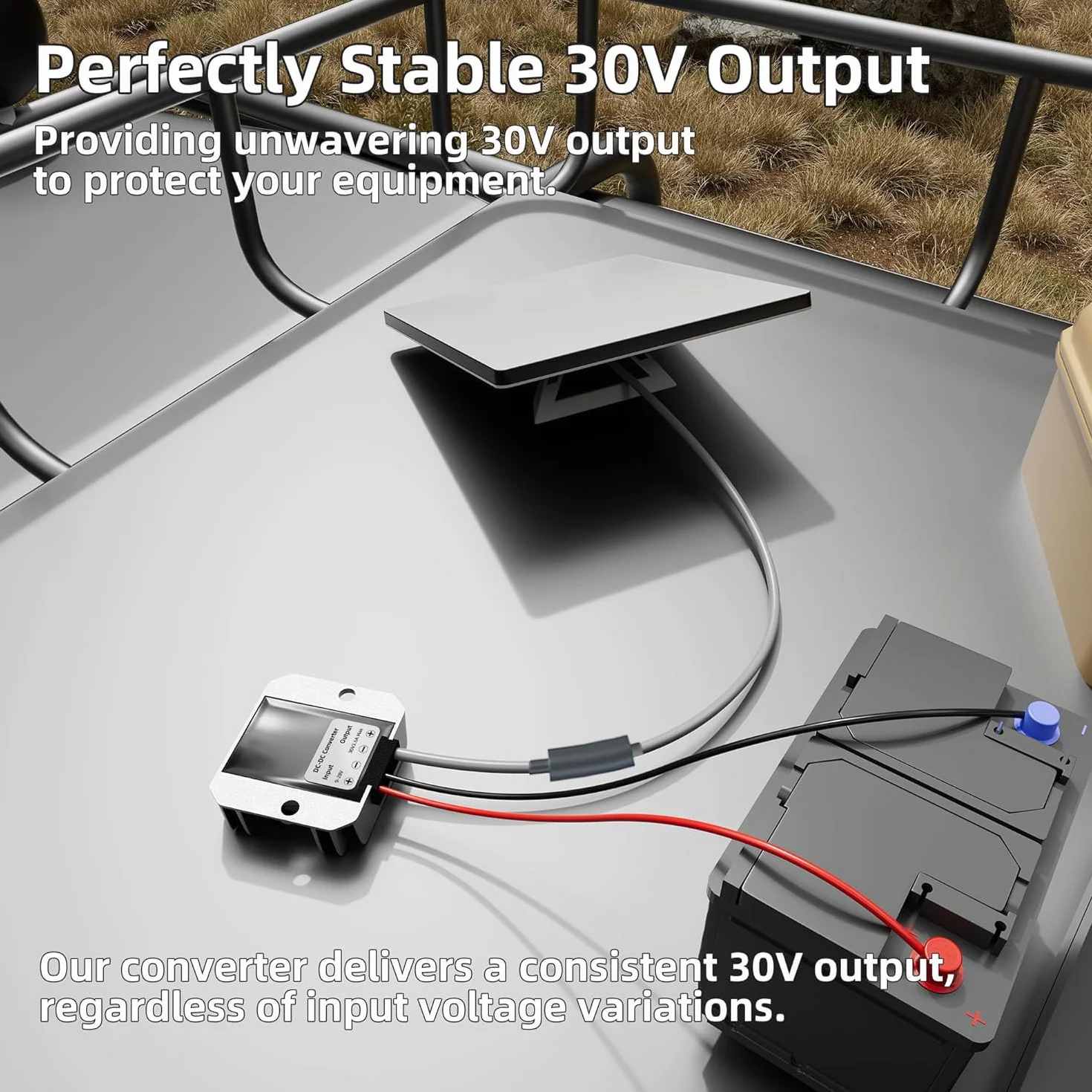 Wzmacniacz do adaptera Starlink Mini 12 V - 12/24 V (9-28 V) do 30 V 3,5 A DC Step-Up Converter z wyjściem żeńskim 5521, wodoodporny kabel przeznaczony do akcesoriów do zasilaczy Starlink Mini