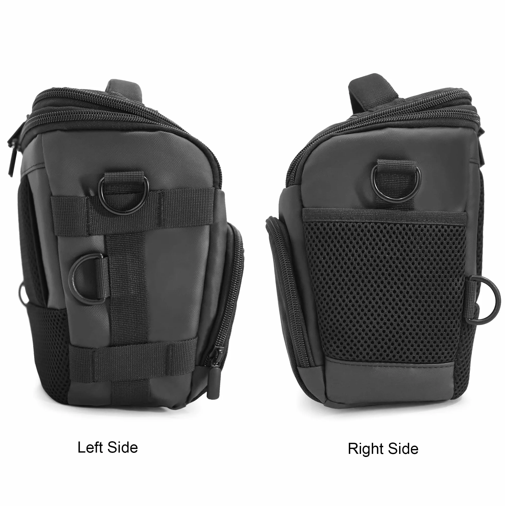 Baxxtar PRO NOVO SLR torba na aparat SLR Colt kompaktowa czarna (pasek na ramię, pas miednicowy, tunel paskowy) kompatybilna z np. Canon EOS 250D 850D 2000D 400D - Nikon D5600 D3500 itd.
