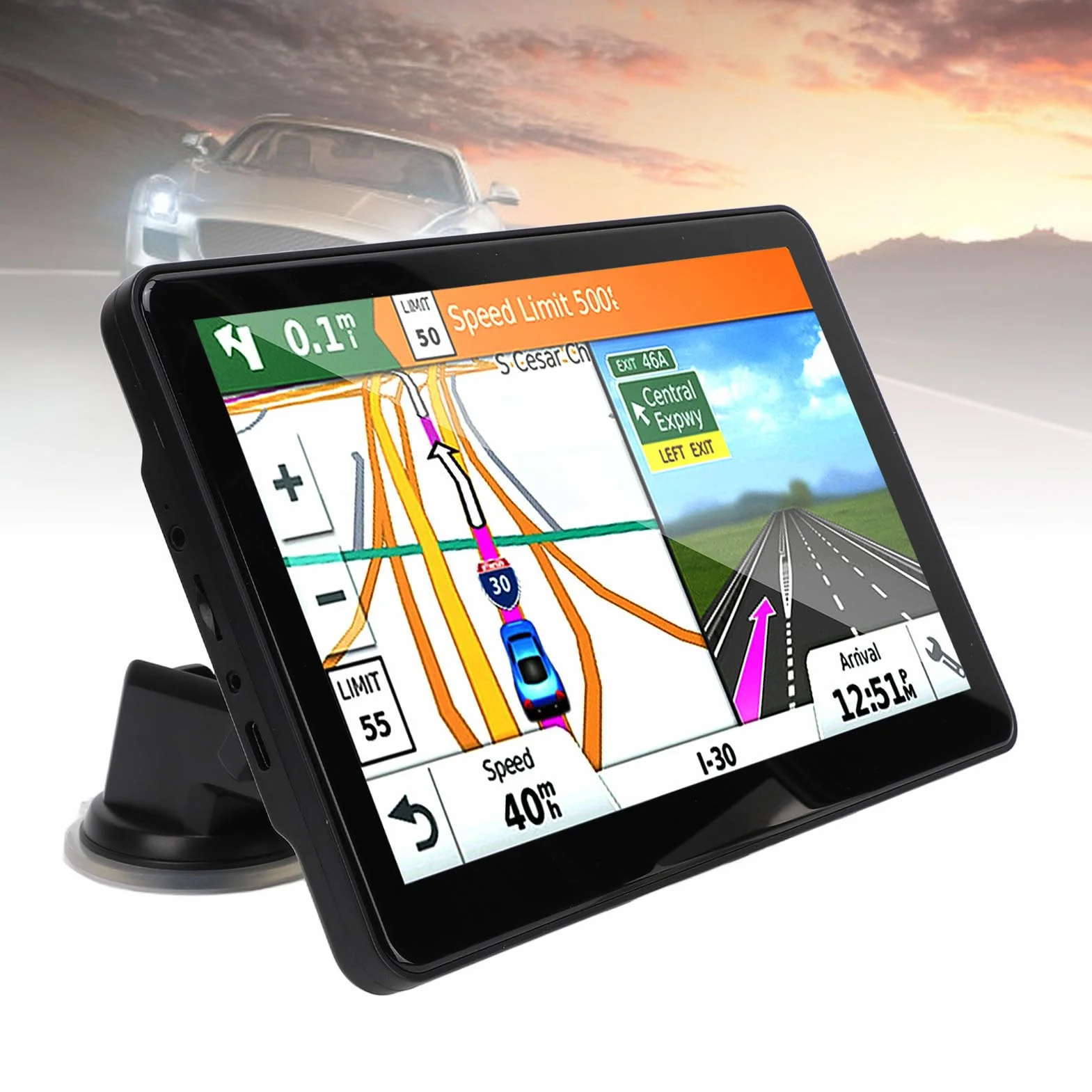 System Nawigacji Samochodowej 9 Cali, Szklany Ekran Dotykowy 2,5D, Bezprzewodowa Funkcja CarPlay, Auto, do Samochodów Osobowych, Ciężarówek, Kamperów i Pojazdów Kempingowych