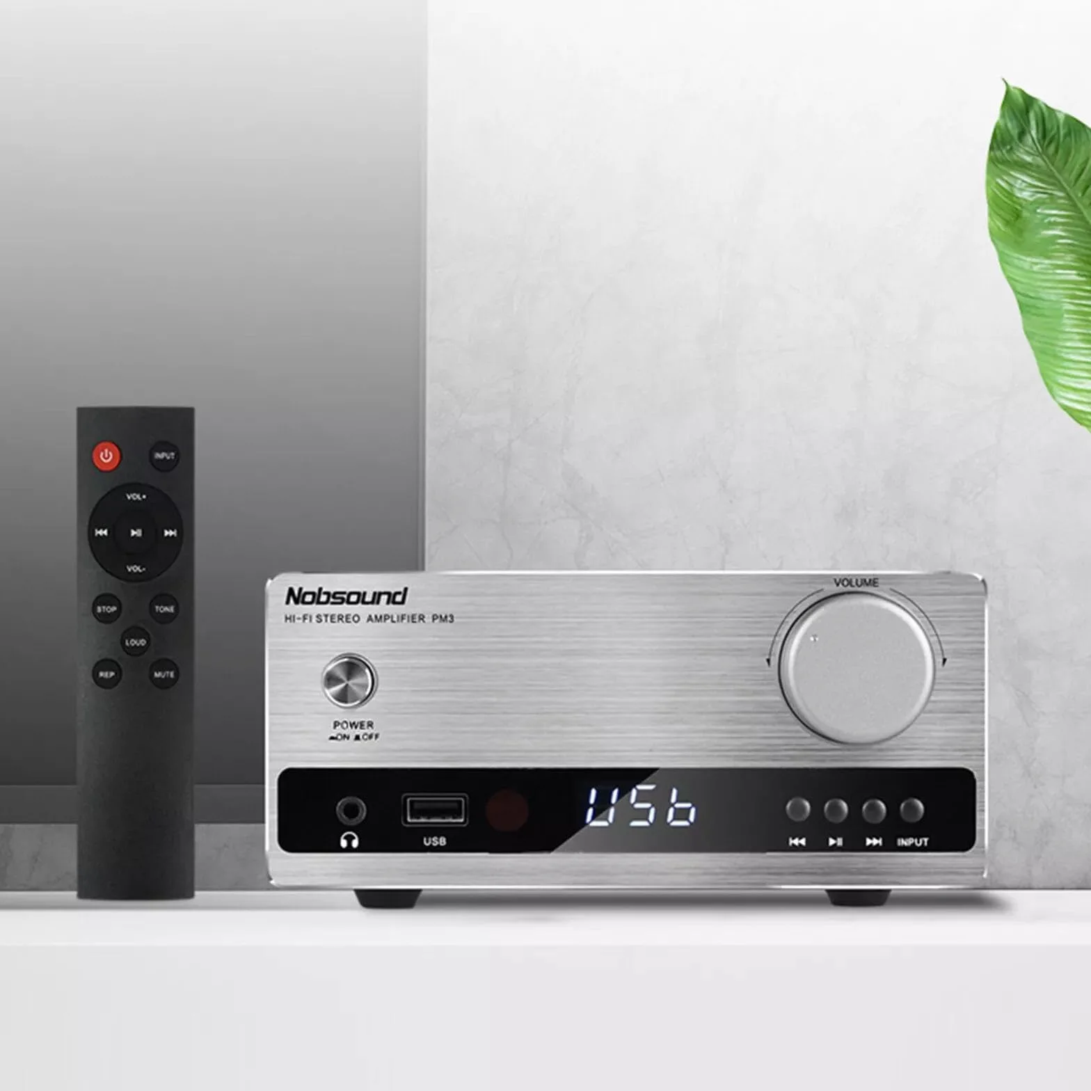 Wzmacniacz cyfrowy Bluetooth Nobsound DAC: Domowy wzmacniacz stereo, Odtwarzacz U-Disk z pilotem