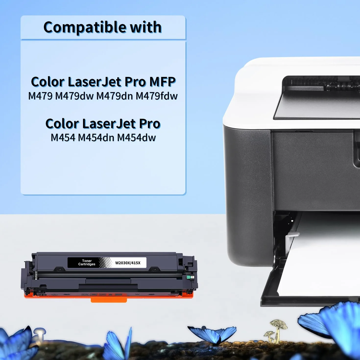 LOSMANN 415X Toner kompatybilny z HP 415X 415A W2030X W2030A toner zamiennik do HP Color Laserjet Pro MFP M479fdw M479fnw M479fnw M479fdn M479dw M454dn M454dw M479 M454 M4800 f (czarny) f