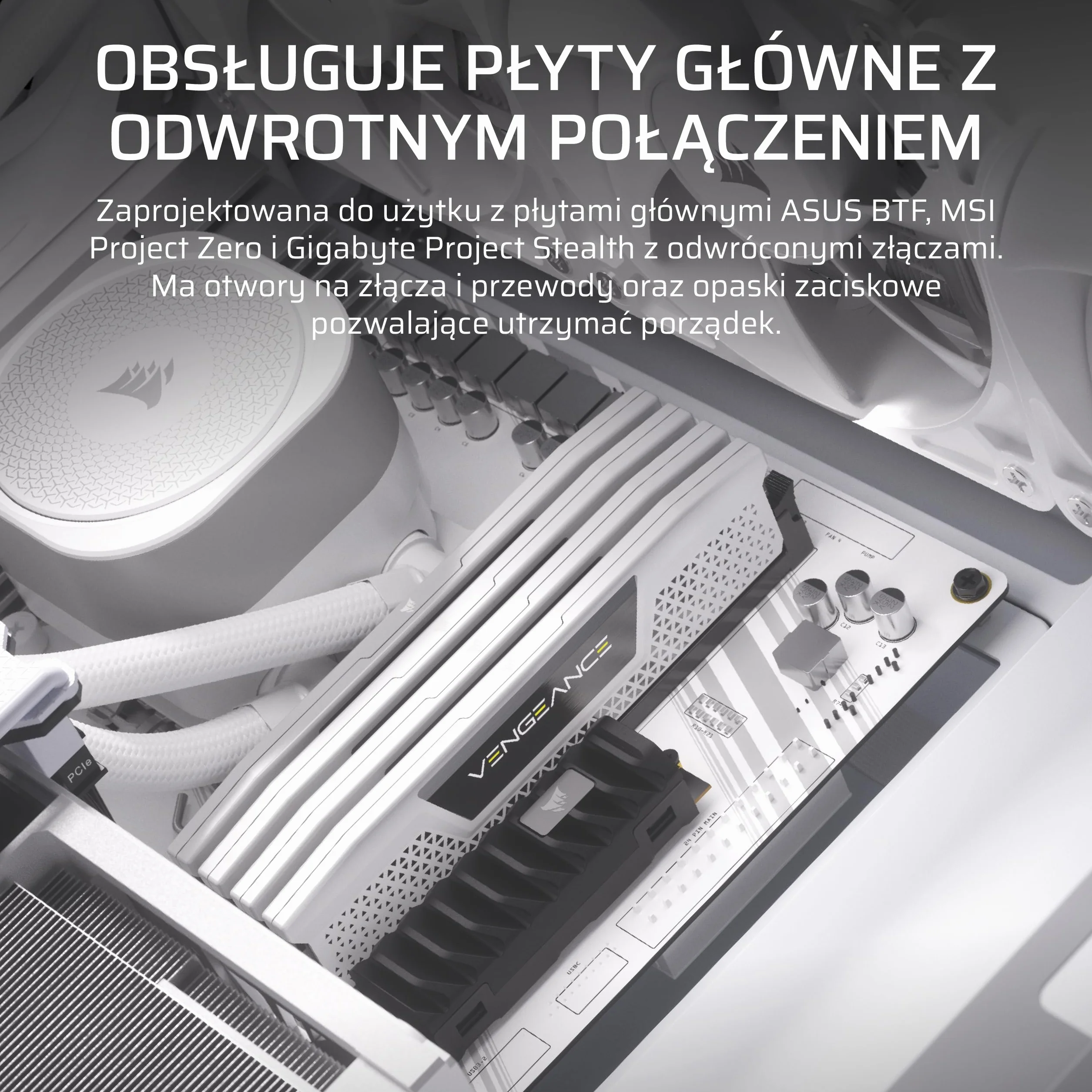 CORSAIR Modułowa obudowa PC 4000D RS Frame High Airflow Mid-Tower PC - 3 x wentylatory CORSAIR RS - system montażu wentylatora InfiniRail™ - pasuje do wielu grzejników 360 mm - kompatybilna z płytą