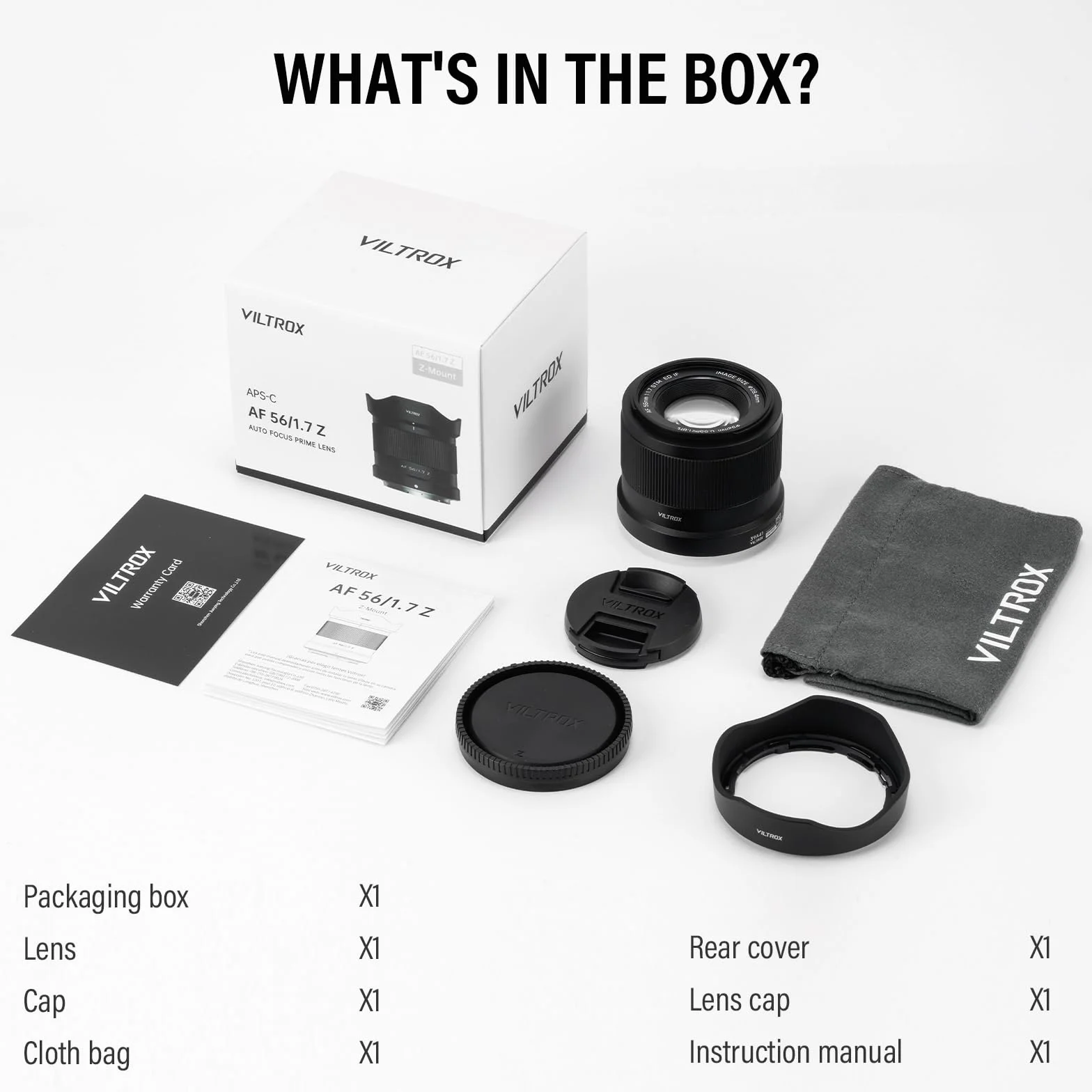 VILTROX 56 mm F1.7 APS-C autofokusowe obiektywy do aparatu Nikon Z Mount, standardowy obiektyw z dużą przysłoną, kompatybilny z Nikon ZFC Z30 Z50 Z5 Z6 Z6II Z7 Z7II Z8 Z9