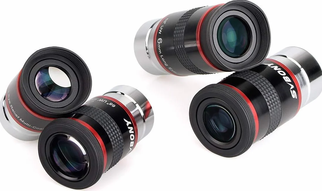 Svbony Zestaw Okularów 1,25" 68° Szerokokątnych Akcesoria Teleskopowe | 68 topni 6mm 9mm 15mm 20mm Akcesoria do Teleskopów do Teleskopu Astronomicznego