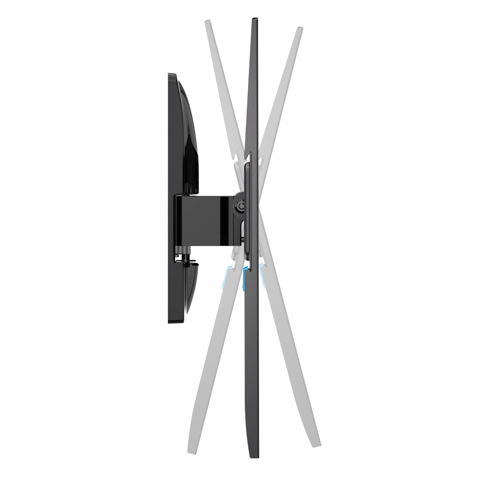 Meliconi Slimstyle Plus 400 Tilt'n'Turn, uchwyt ścienny do telewizora 32''-77'' VESA 200-300-400, maksymalne obciążenie 45 kg, nachylenie poziome ±20°, nachylenie pionowe +10°/-5°, z systemem Fast