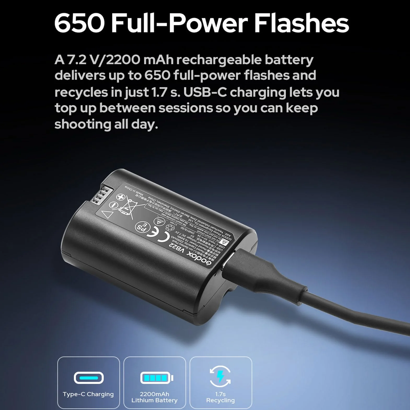 GODOX V480S ETTL lampa błyskowa do aparatu Sony, GN50 Speedlite 650, liczba błysków 1/8000 s, HSS czas ładowania 1,7 s, wbudowane światło regulacji 5600 K LED z dyfuzorem, kompatybilne z kamerami Sony