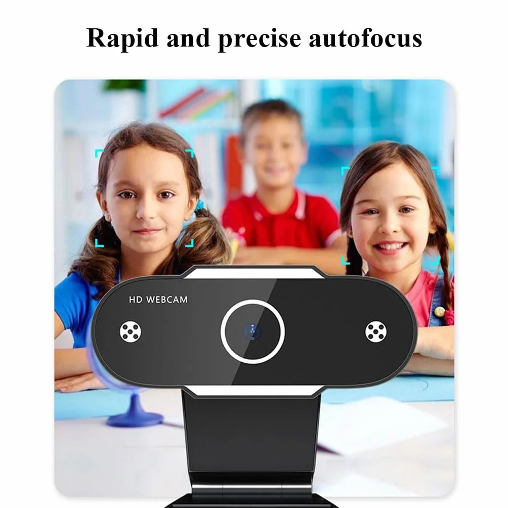Zewnętrzna Kamera Internetowa USB Kamera Komputerowa Z Autofokusem Kompatybilna Z Microsoft Teams, Kamera Do Streamowania Plug And Play USB, Do Laptopa, Komputera Stacjonarnego(480P,With tripod)