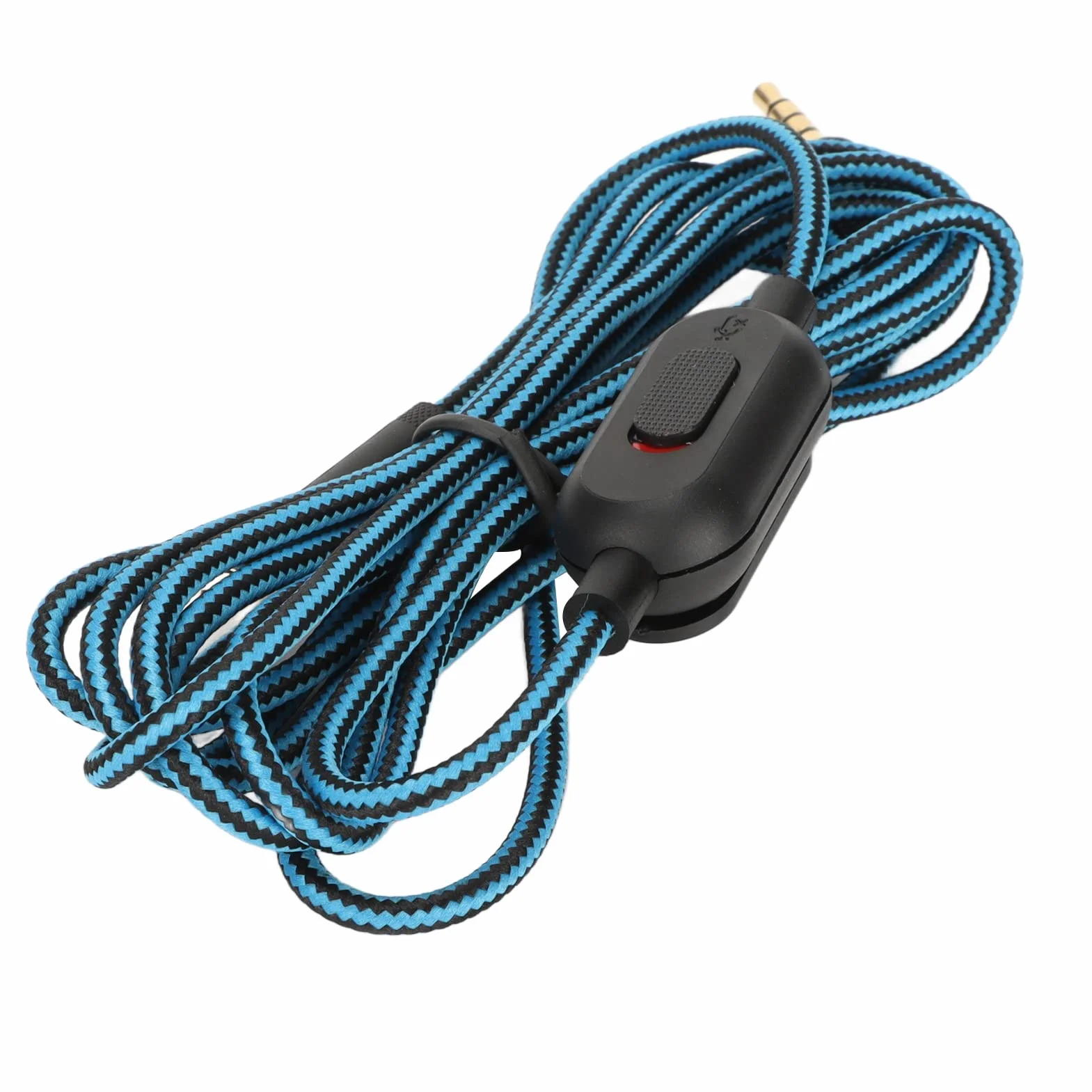 Ejoyous Kabel do słuchawek zamiennych do słuchawek gamingowych, tkany kabel do słuchawek z regulacją głośności i wyłącznikiem wyciszającym do G Pro G Pro X G433 (niebieski)