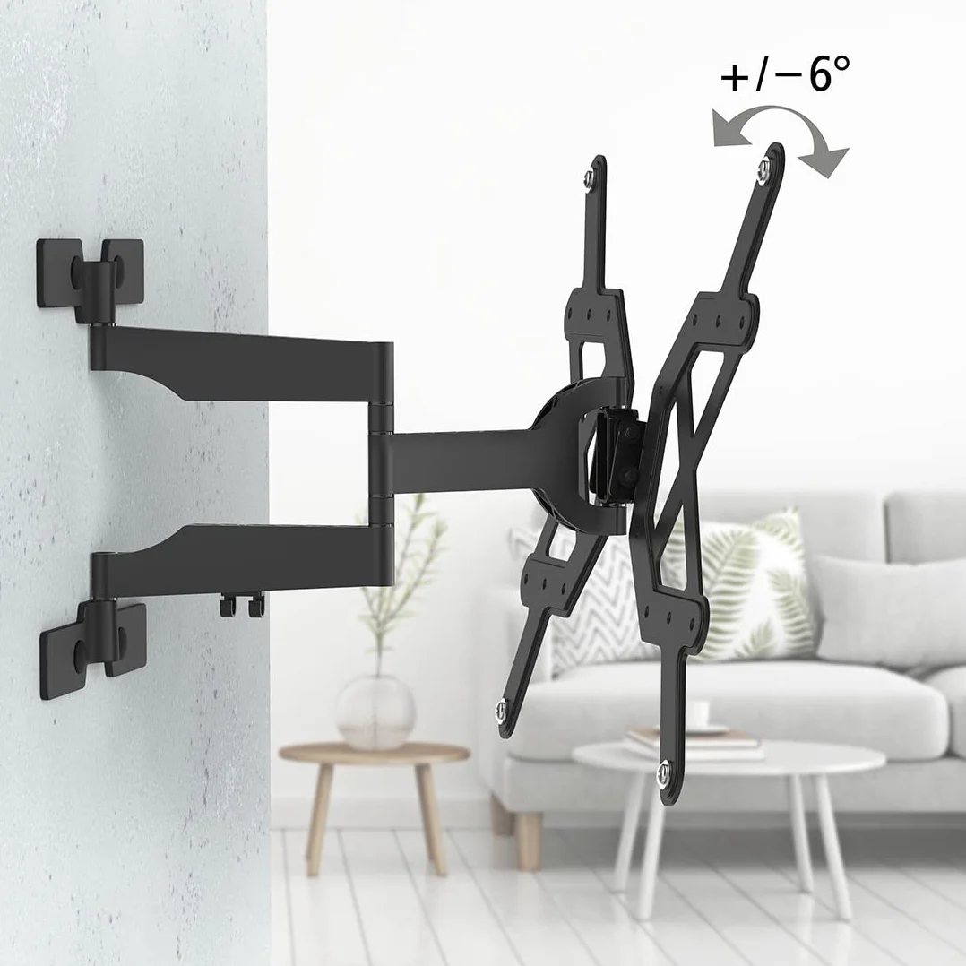 Hama płaski uchwyt ścienny do telewizora 32-65 (VESA 400x400, obrót do 180°, 25mm od ściany, aluminium/stal, maks. udźwig 30 kg) czarny