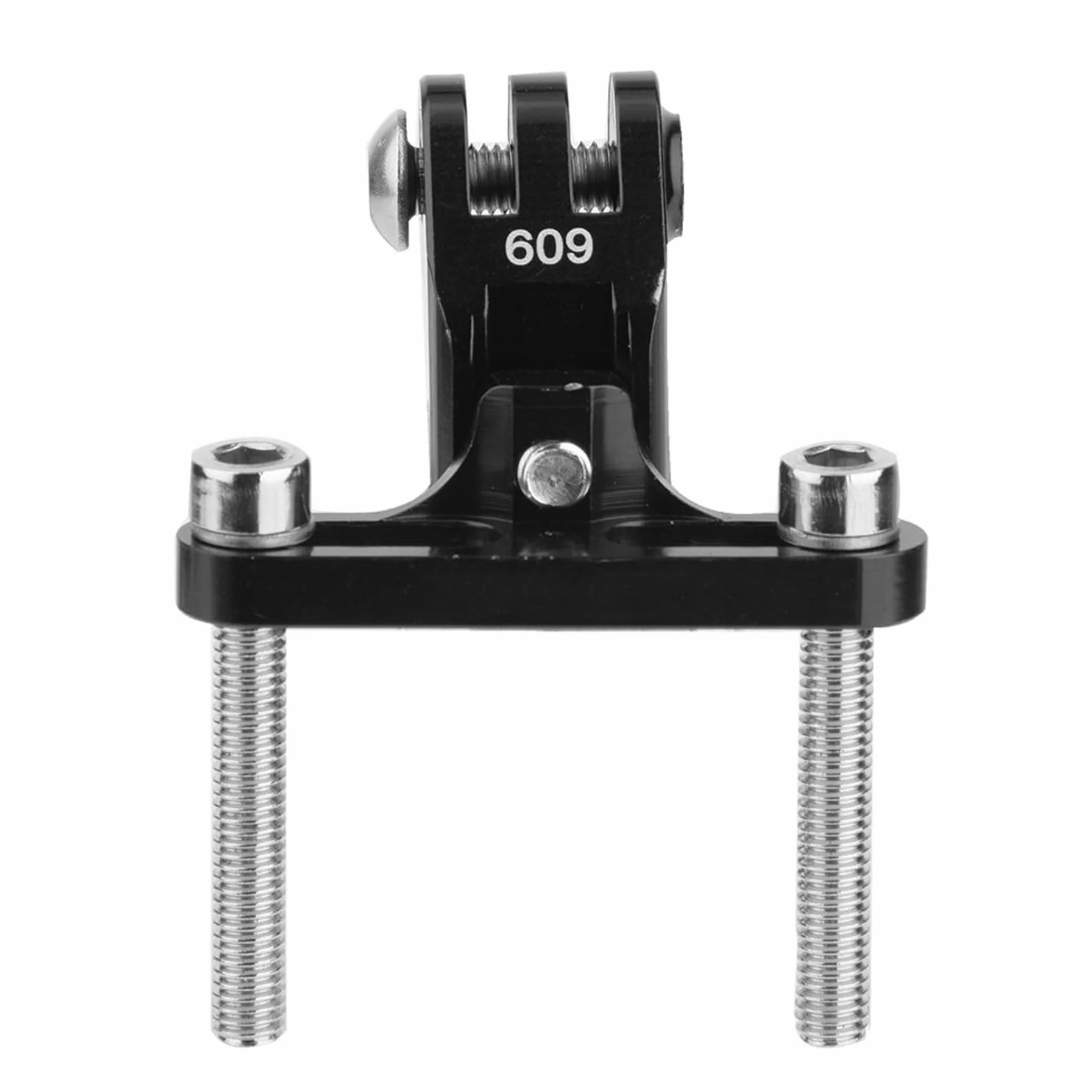 Uchwyt na kamerę rowerową, stop aluminium, adapter trzpienia do kamer GoPro i innych, odporny na rdzę, czarny