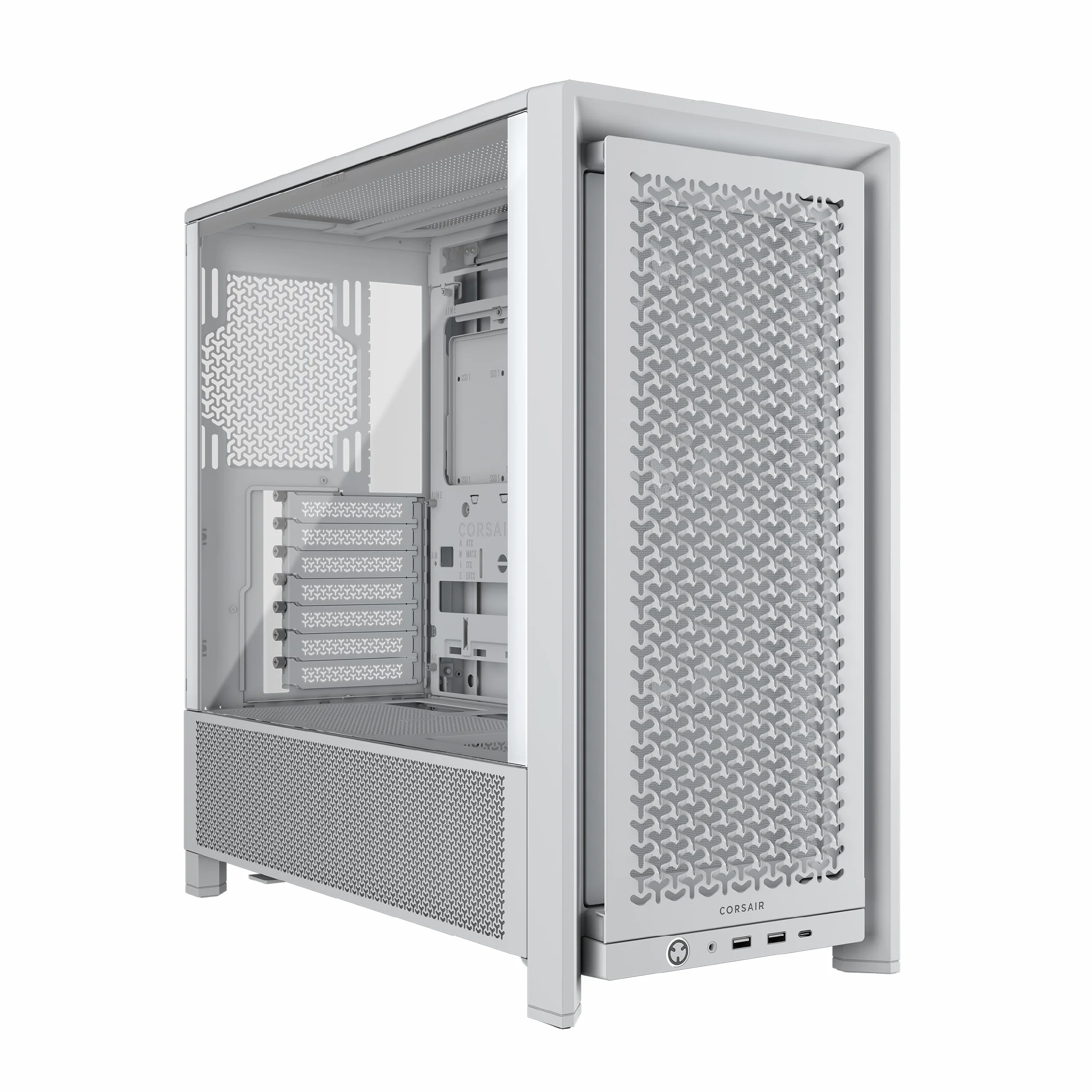 CORSAIR Modułowa obudowa PC 4000D RS Frame High Airflow Mid-Tower PC - 3 x wentylatory CORSAIR RS - system montażu wentylatora InfiniRail™ - pasuje do wielu grzejników 360 mm - kompatybilna z płytą