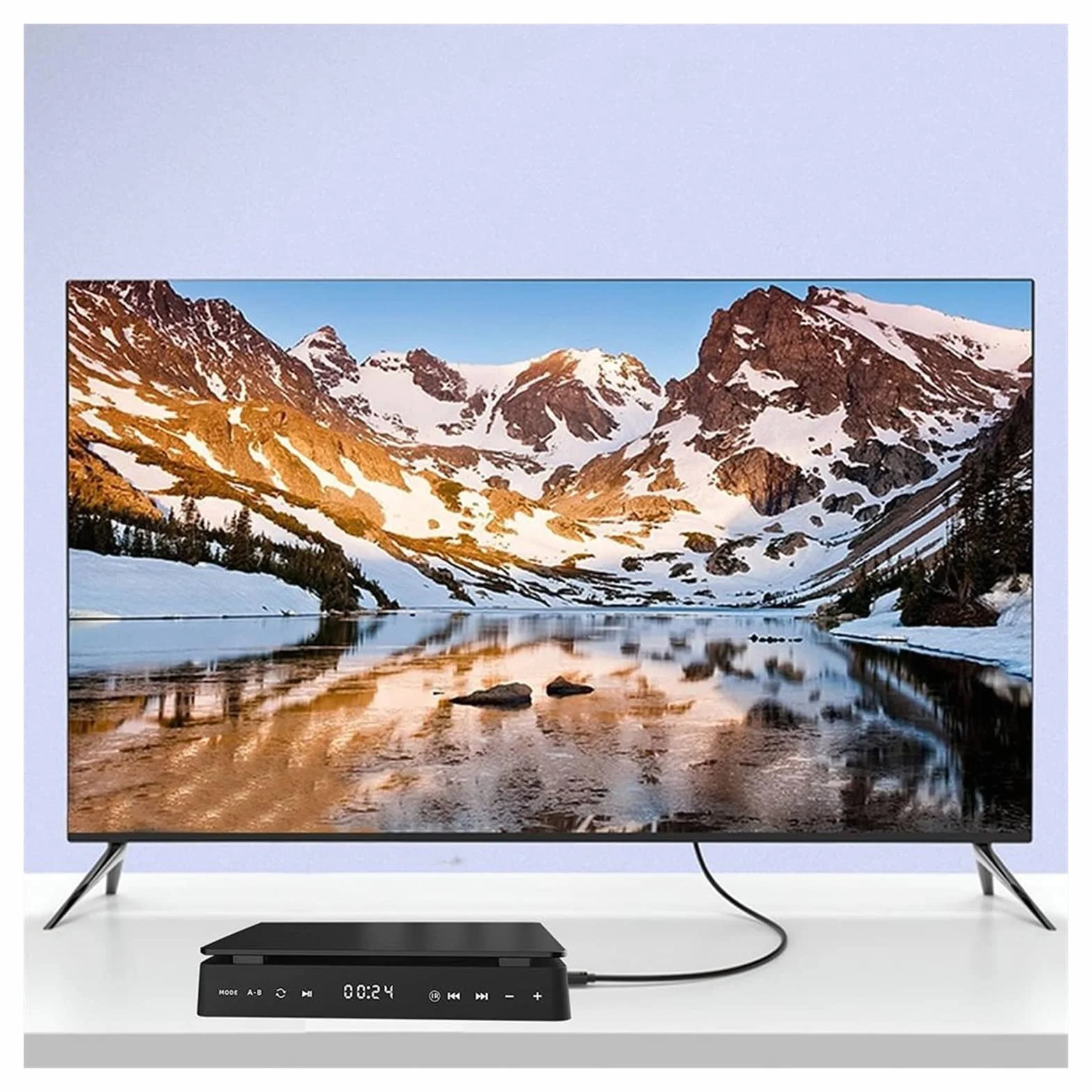 Przenośny Odtwarzacz DVD, Mini odtwarzacz CD domowy odtwarzacz DVD/VCD Hd wideo odtwarzacz DVD Hifi głośniki stereo 1080P wielofunkcyjny przenośny odtwarzacz DVD do telewizora projektor, Zgodność Z W