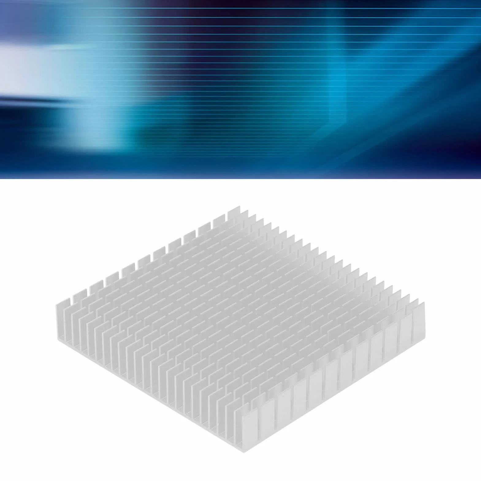Moduł radiatora, 120 mm x 120 mm x 20 mm, uniwersalny radiator aluminiowy o wysokiej wydajności do płytki drukowanej do tranzystorów (biały)
