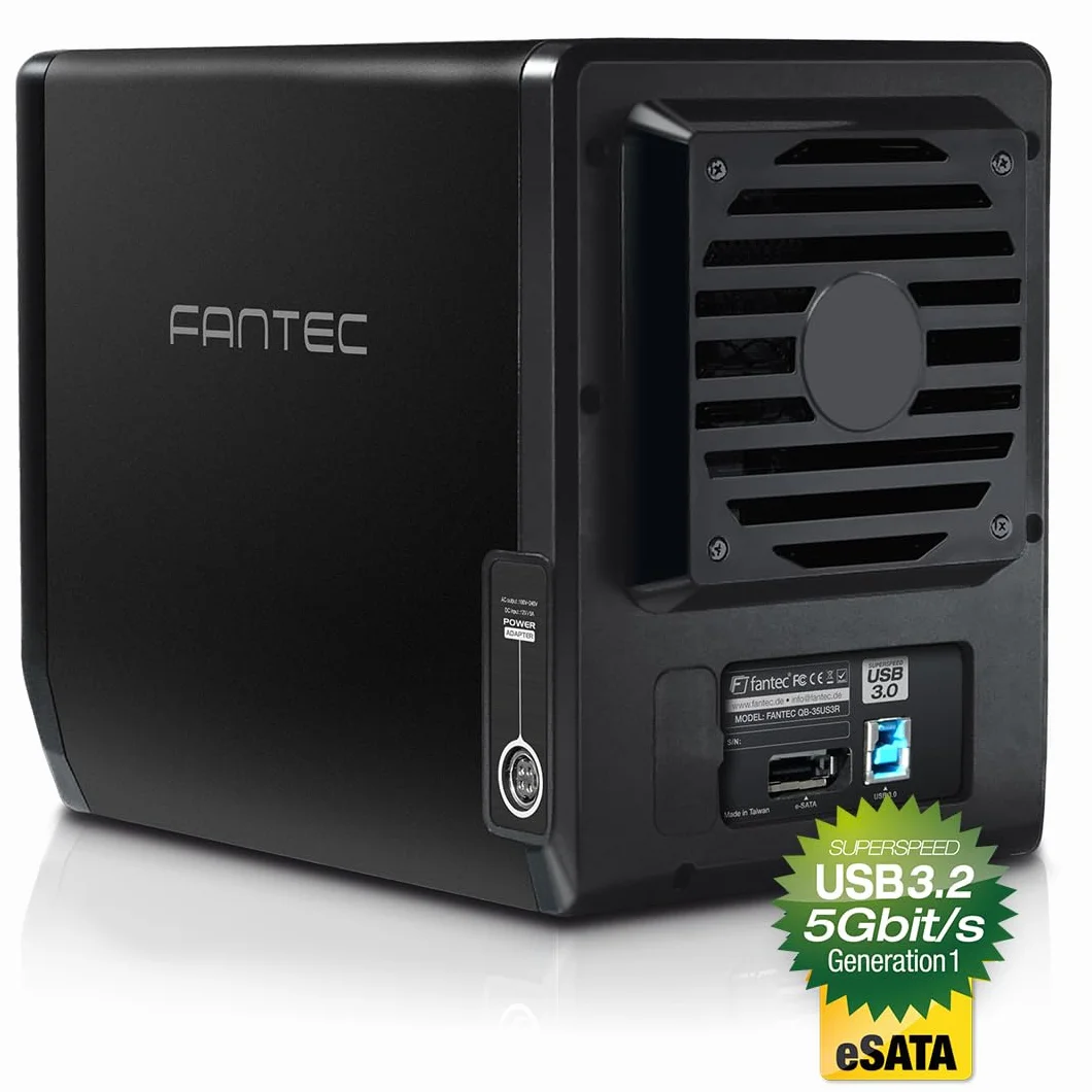 Fantec QB-35US3R Obudowa dysku twardego do dysków 4 x 8,89 cm (3,5 cala (SATA I/II/III czarna