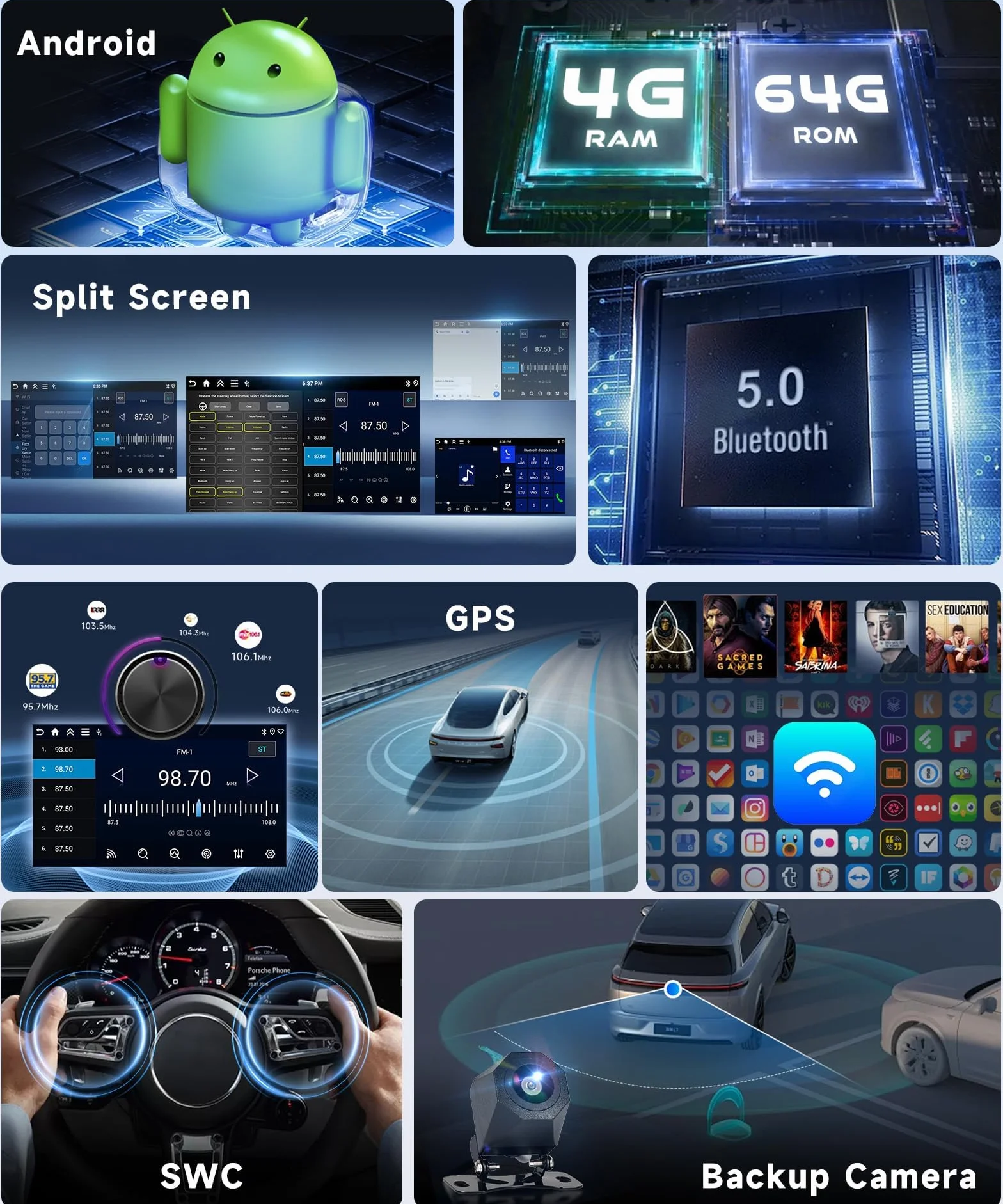 Radio samochodowe 4G 64G z systemem Android do H-onda Jazz 2007-2013, ekran dotykowy 10,1" 1280P In-Cell Bluetooth 5.0 radio samochodowe z DSP/32EQ Carplay GPS Wi-Fi FM SWC,Y2
