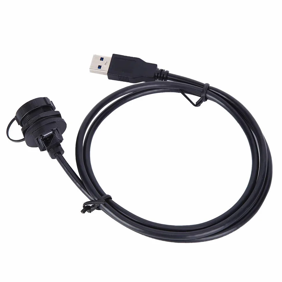 Wodoszczelne złącze USB 3.0, męskie złącze kablowe, montaż na panelu sterowania, adapter do telefonów komórkowych, samochodów, dysków twardych, przemysłowych