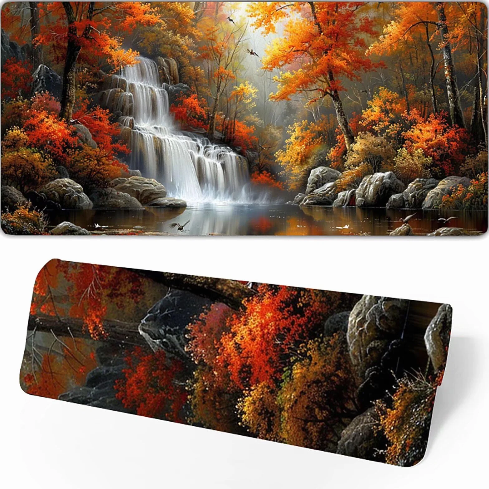 Szara podkładka pod mysz z drzewem XXL 1400 x 600 x 3 mm podkładka pod mysz do gier akcesoria biurowe, zmywalna, antypoślizgowa guma, wysoka precyzja i prędkość, pod biurko ręczne dla gracza C-2-D