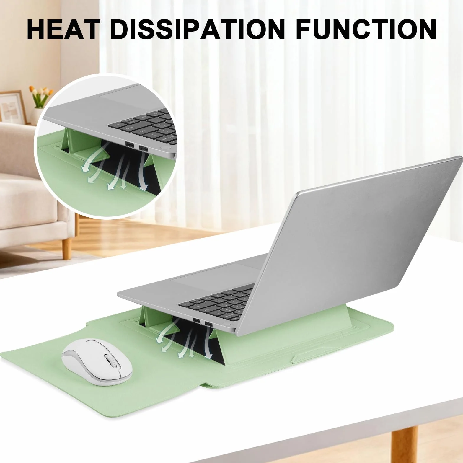 HoYiXi Etui ze sztucznej skóry z uchwytem na laptopa 13,3"/13,6", kompatybilne z MacBook Pro 14 / MacBook Air 13 (M1 M2)/ASUS Vivobook 14 / Dell XPS 13 / ASUS Acer Matebook, torba na notebooka