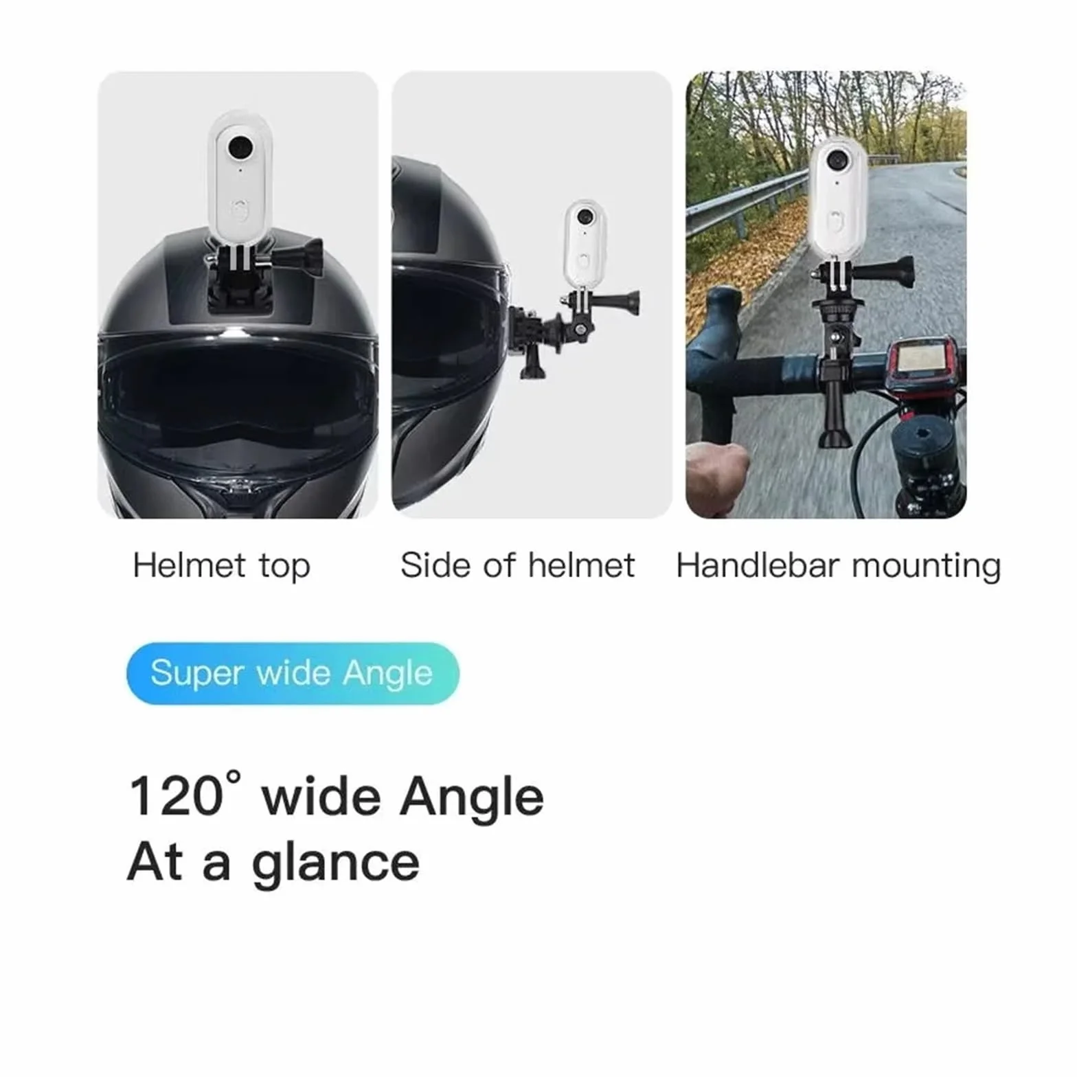 Kamera sportowa, Kamera sportowa 4K Outdoor Sports Action Wodoodporna Mini kamera Body Cam Rower Rejestrator wideo do jazdy na motocyklu Vlogging,do jazdy na rowerze, motocyklu(Add 64GB Card,1080P Wh