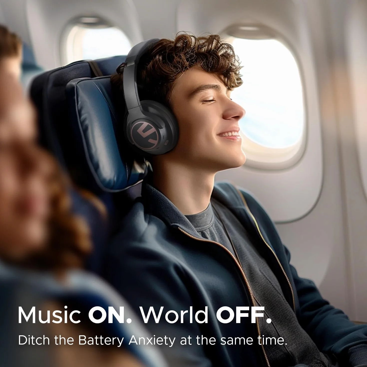 SoundPEATS Space bezprzewodowe słuchawki Bluetooth5.3 Składany pałąk Aktywna redukcja szumów z hybrydowymi redukcją szumów ENC dynamiczny głośnik 40 mm wielopunktowy 123H