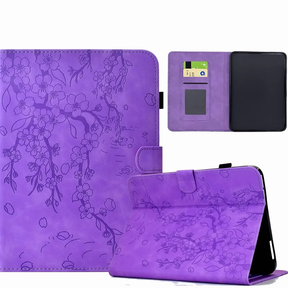 Generic etui kompatybilne z czytnikiem e-booków Kindle Paperwhite 2 (2013) (kolor: fioletowy) skórzany portfel etui z klapką