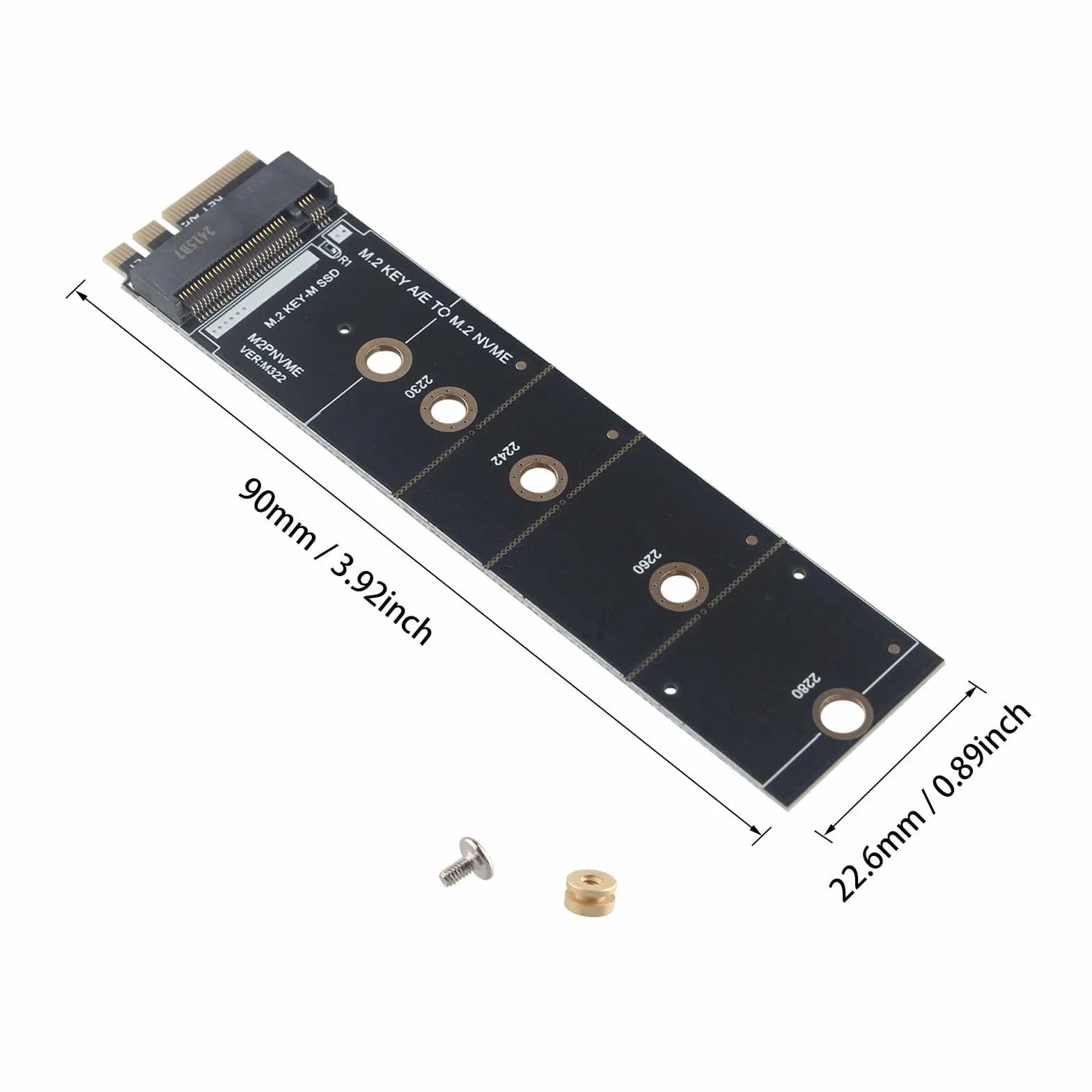 Key A E do NVMe Adapter karta NGFF na klucz M gniazdo rozszerzeń do SSD 2230-2280 interfejs metr Bluetooth WiFi