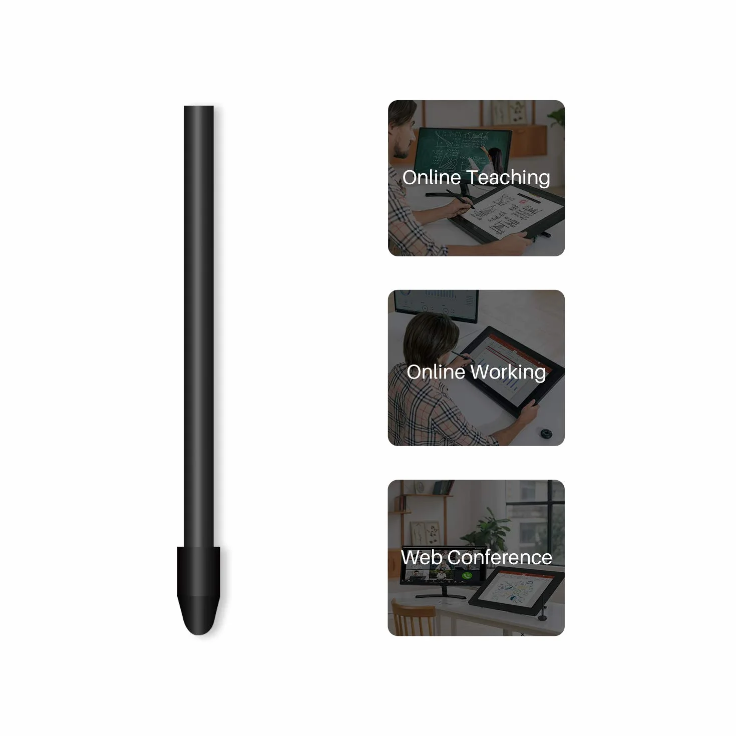 HUION Stalówki PN05A 10 sztuk do długopisów, kompatybilne z PW517, Kamvas 13/22/22 Plus/Pro 24