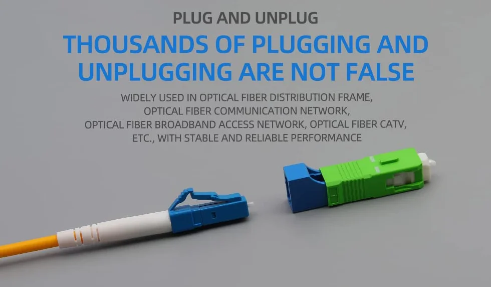 Adapter światłowodowy SC (męski) na LC (żeński) konwerter APC/UPC jednomodowy i wielomodowy hybrydowy adapter optyczny