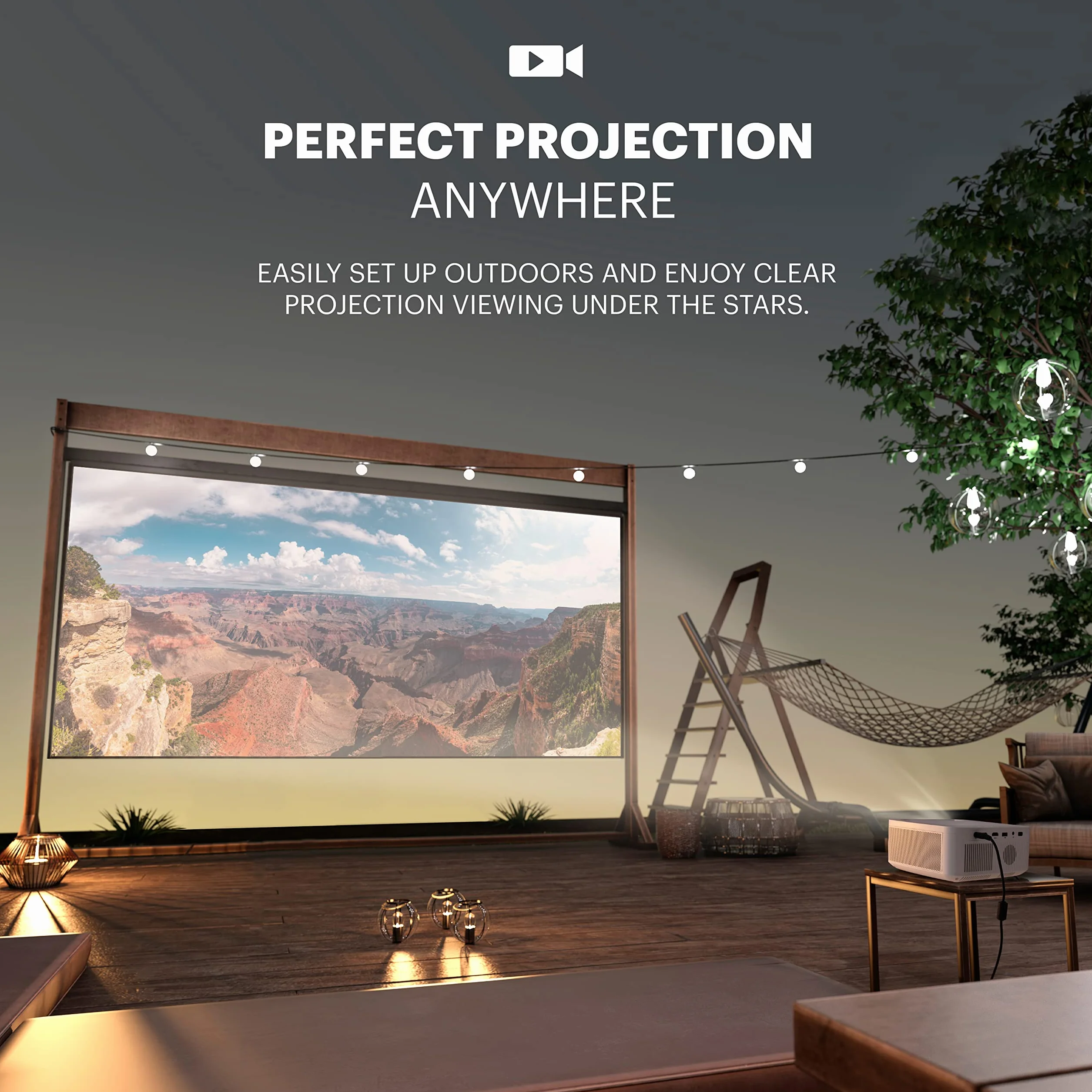 KODAK FLIK X10 Full HD Zestaw projektora multimedialnego | Mini kompaktowy przenośny zestaw kina domowego 1080p z 100-calowym ekranem projekcyjnym