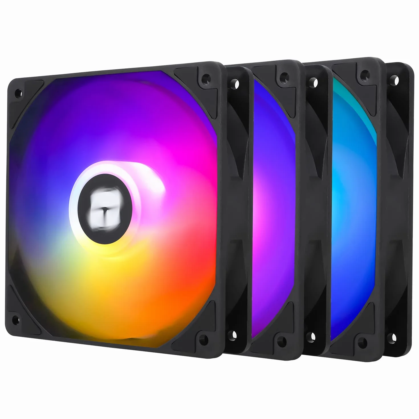 Thermalright TR TL-C12C-S X3 wentylator CPU 3-pak, wentylator obudowy 120 mm, efekt świetlny 5 V ARGB, regulowany 3-biegunowy interfejs LED, amortyzacja uderzeń, 4-biegunowy zasilacz PWM, prędkość