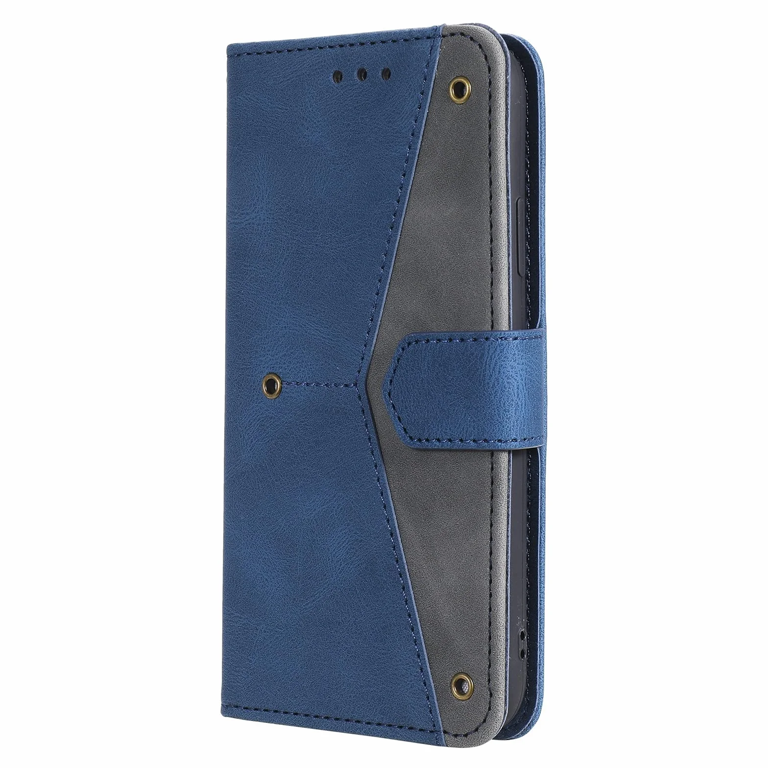 LTL Etui na telefon do iPhone 13 Mini/13 Pro/13 Pro Max, wysokiej jakości skórzane etui z klapką, etui z przegródkami na karty, podpórka, magnetyczne zamknięcie, niebieskie, 13 6,1 cala