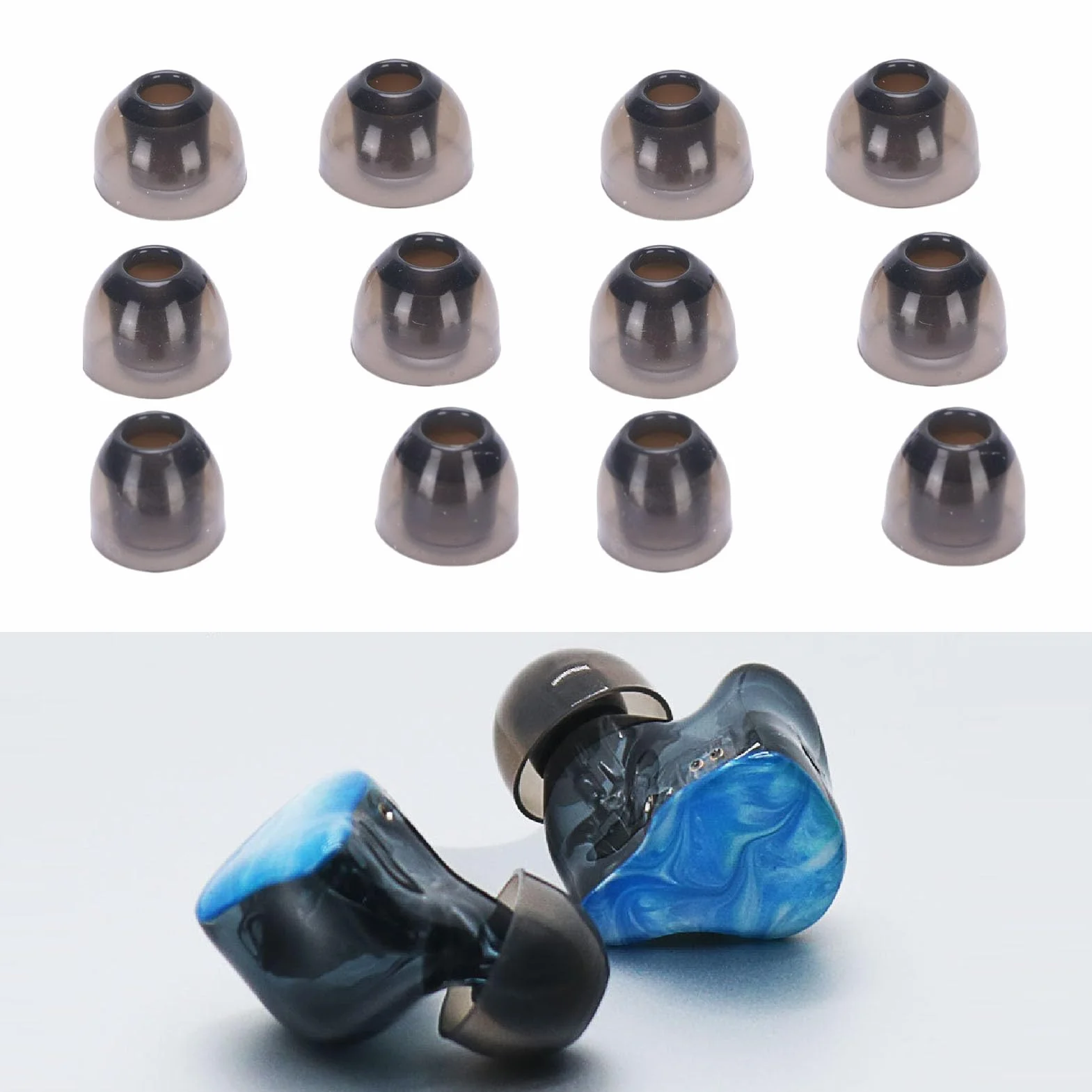 Wskazówki do Uszu, Pasa Kompatybilne z większością Słuchawek w Uszach (otwór Wewnętrzny 5 Mm-6,5 mm), 12 par S/M/L TRUDY SILICONE EARBUD TIPS