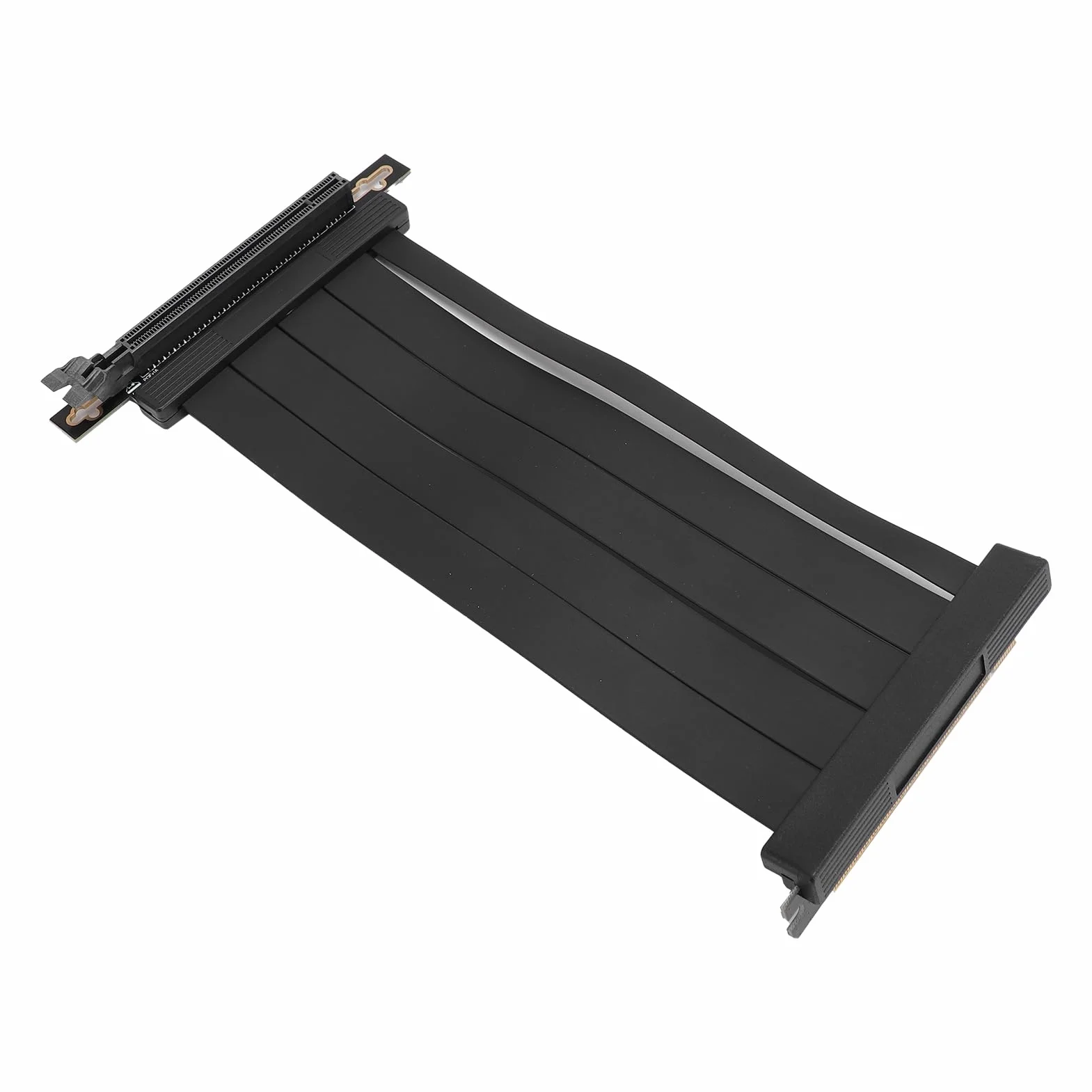 Fockety Kabel Pionowy PCIE 4.0 X16, Elastyczne Przedłużacz o Wysokiej Prędkości z Złączem do Odwrotnego 90 Stopni dla RTX4090 RX8900, Kompatybilny z PCIE 3.0 2.0 1.0, Instalacja GPU Pion (60 cm)