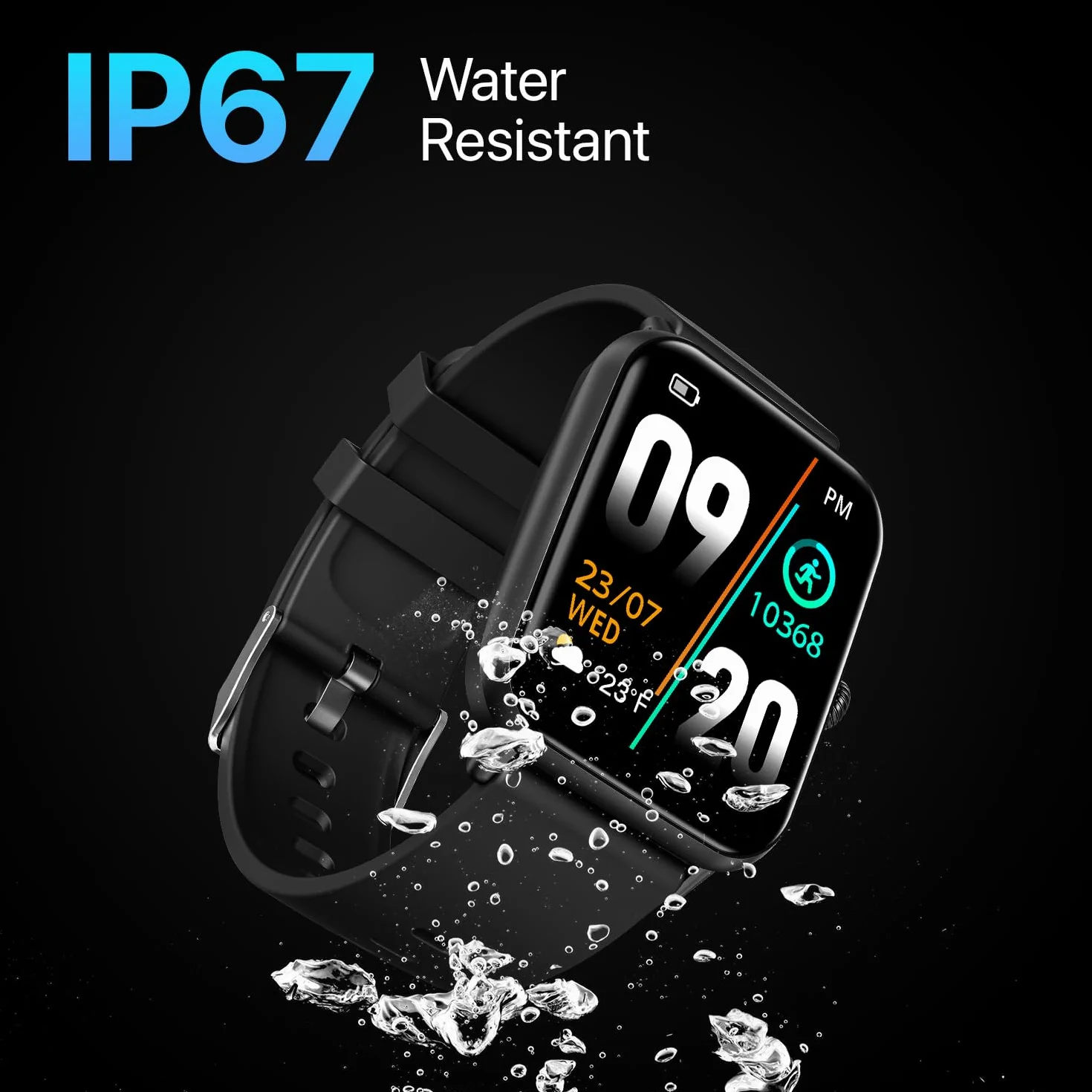 Fire-Boltt Ninja Call Pro Bluetooth Calling Smart Watch, wyświetlacz HD 1,69″, podwójny chip, asystent głosowy AI, 120 trybów sportowych, SpO2 i pulsometr, smartwatch fitness Tracker dla mężczyzn i
