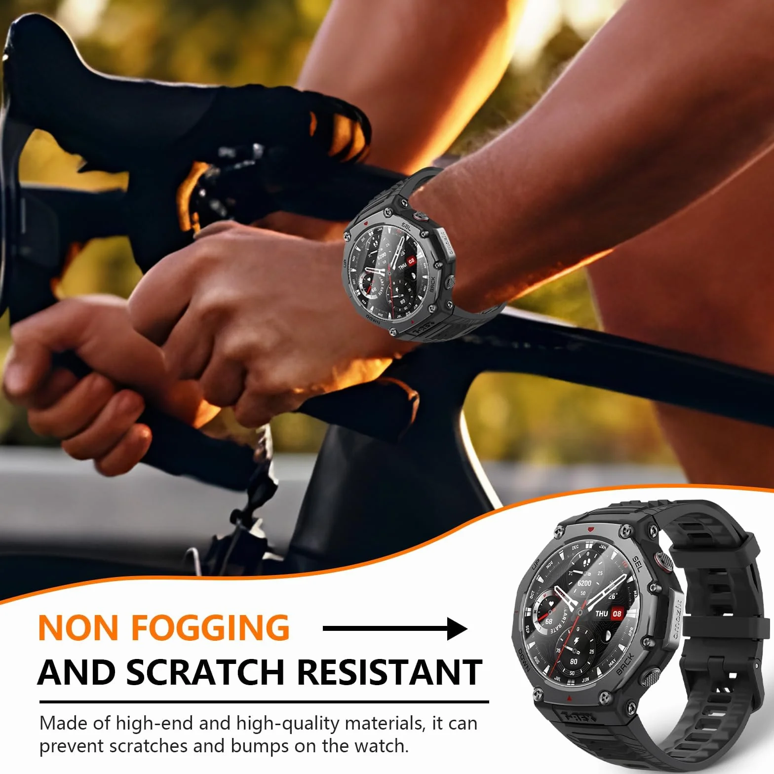 Diruite 4 Sztuki Ochraniacz Ekranu do Amazfit T-Rex 3,HD Szkło Hartowane Folia Ochronna