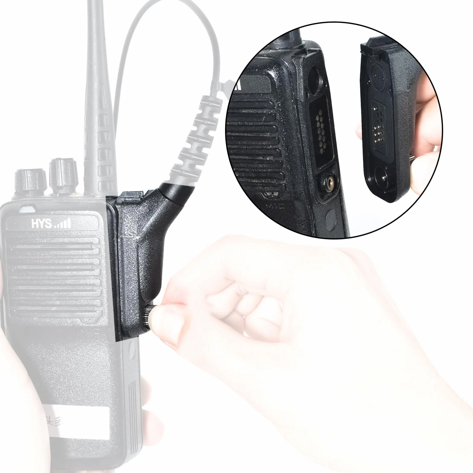 UAYESOK Słuchawki Walkie Talkie w kształcie G do wielu pinów, zestaw słuchawkowy radiowy policyjny z mikrofonem PTT, do Motorola DP3400 DP3401 DP3600 DP3601 DP4400 DP4800 DP4801 dwukierunkowe radio