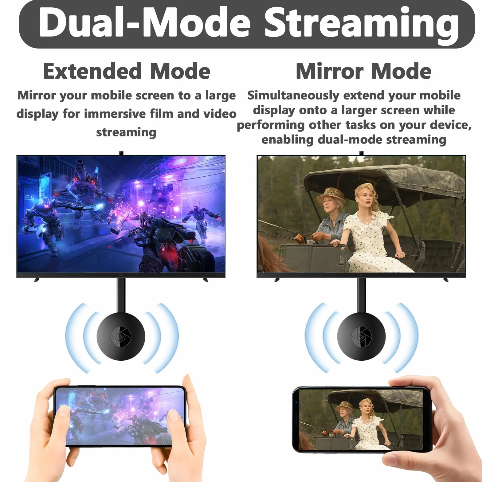 Bezprzewodowy adapter HDMI Dongle 1080P Bluetooth Stick do Chromecast/Miracast/Airplay