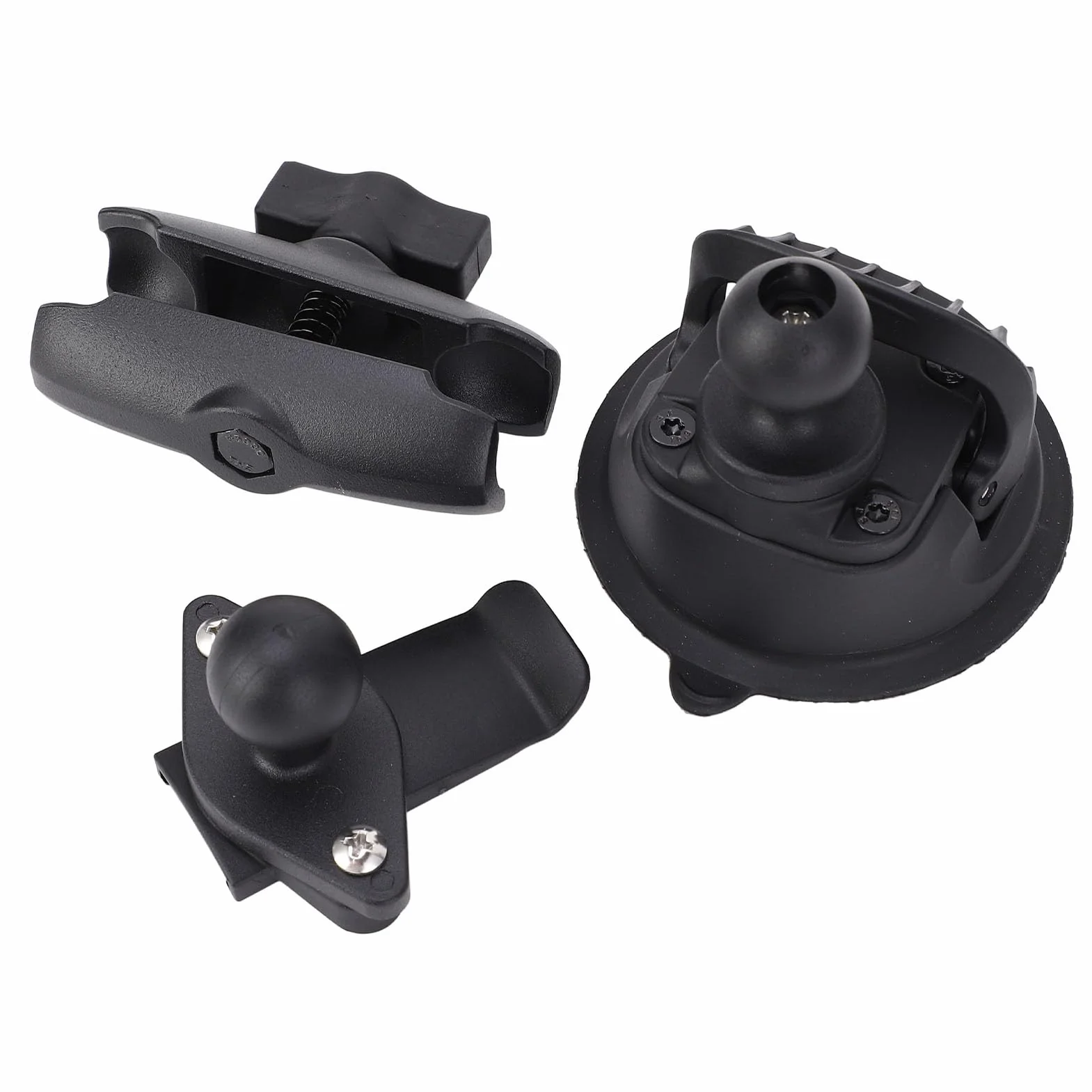 Uchwyt do montażu na przedniej szybie GPS, stabilna, regulowana kula obrotowa, z nylonowo-gumowym stopem aluminium, do motocykla samochodowego