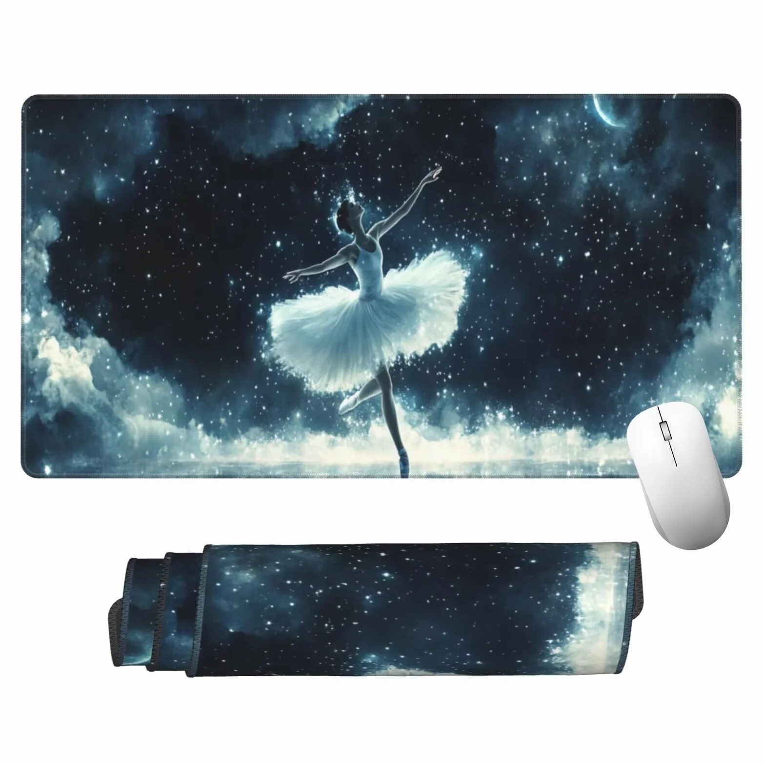 Czarna podkładka pod mysz 1400 x 600 x 3 mm XXL podkładka pod mysz z antypoślizgową gumową podstawą, akcesoria do gier księżniczki, prezenty na komputer dla graczy, podkładka pod mysz do gier poprawia