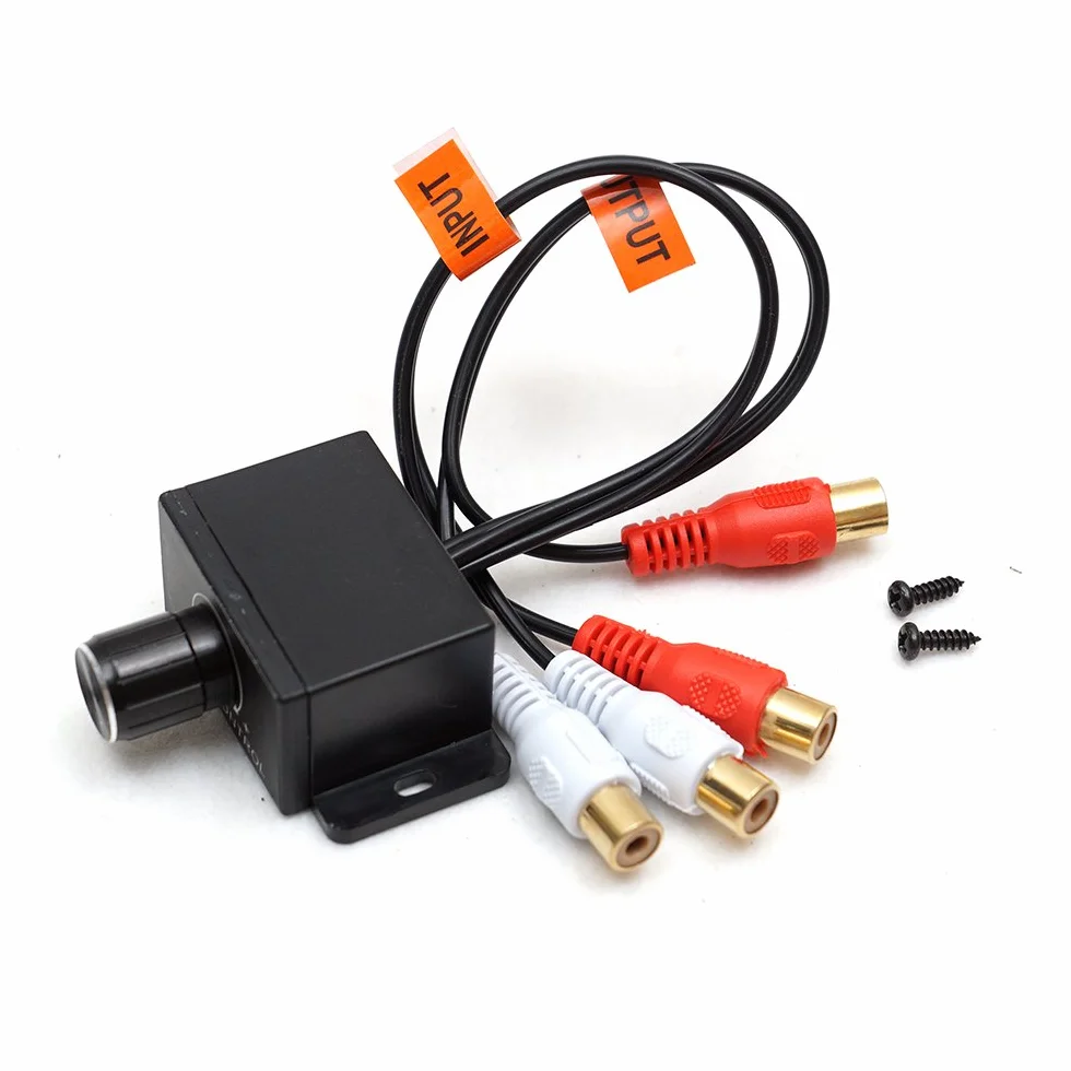 Amplifier RCA adapter uniwersalny samochodowy pokrętło kontroli głośności regulator głośności, wzmacniacz basowy