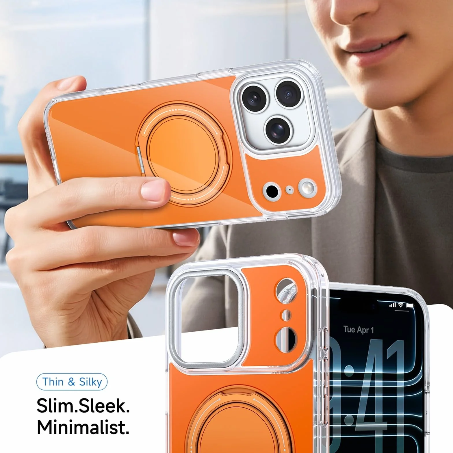 Generic etui kompatybilne z Samsung Galaxy S24 (kolor: czarny) miękki gładki odporny na wstrząsy pierścień stojak twardy tył silikonowa osłona