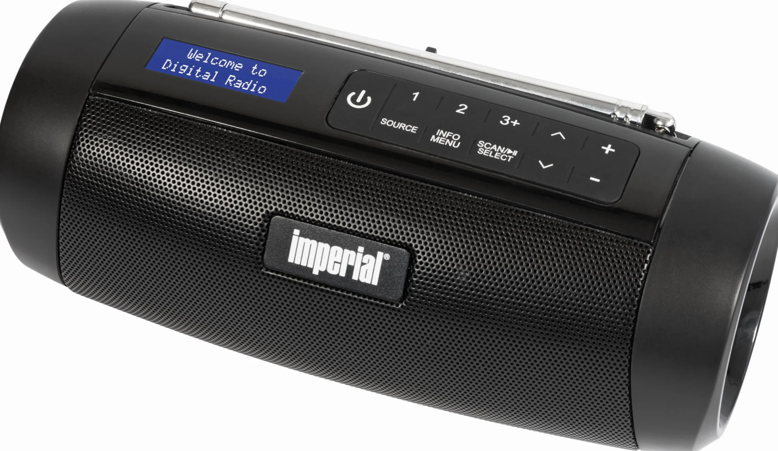 IMPERIAL DABMAN GO przenośny głośnik Bluetooth z radiem (DAB+/UKW, akumulator, 8 godzin odtwarzania, wodoszczelność IPX5, 5 W) – czarny
