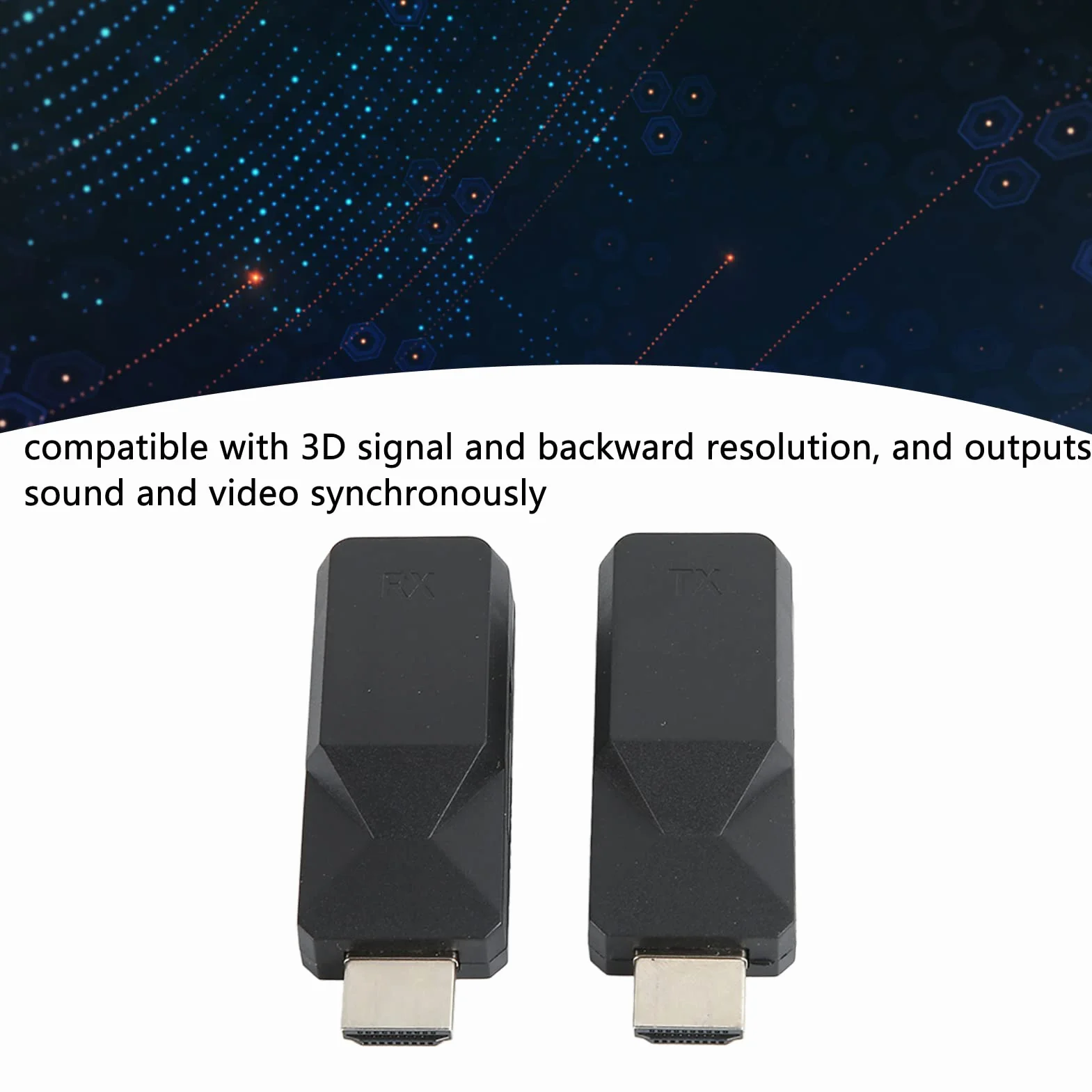 Bezprzewodowy nadajnik i odbiornik HDMI, 1920 X 1080 HDMI Extender Kit 165ft Cat5 Cat6 Ethernet RJ45 na HDMI Adapter Converter do laptopa PC Projektor