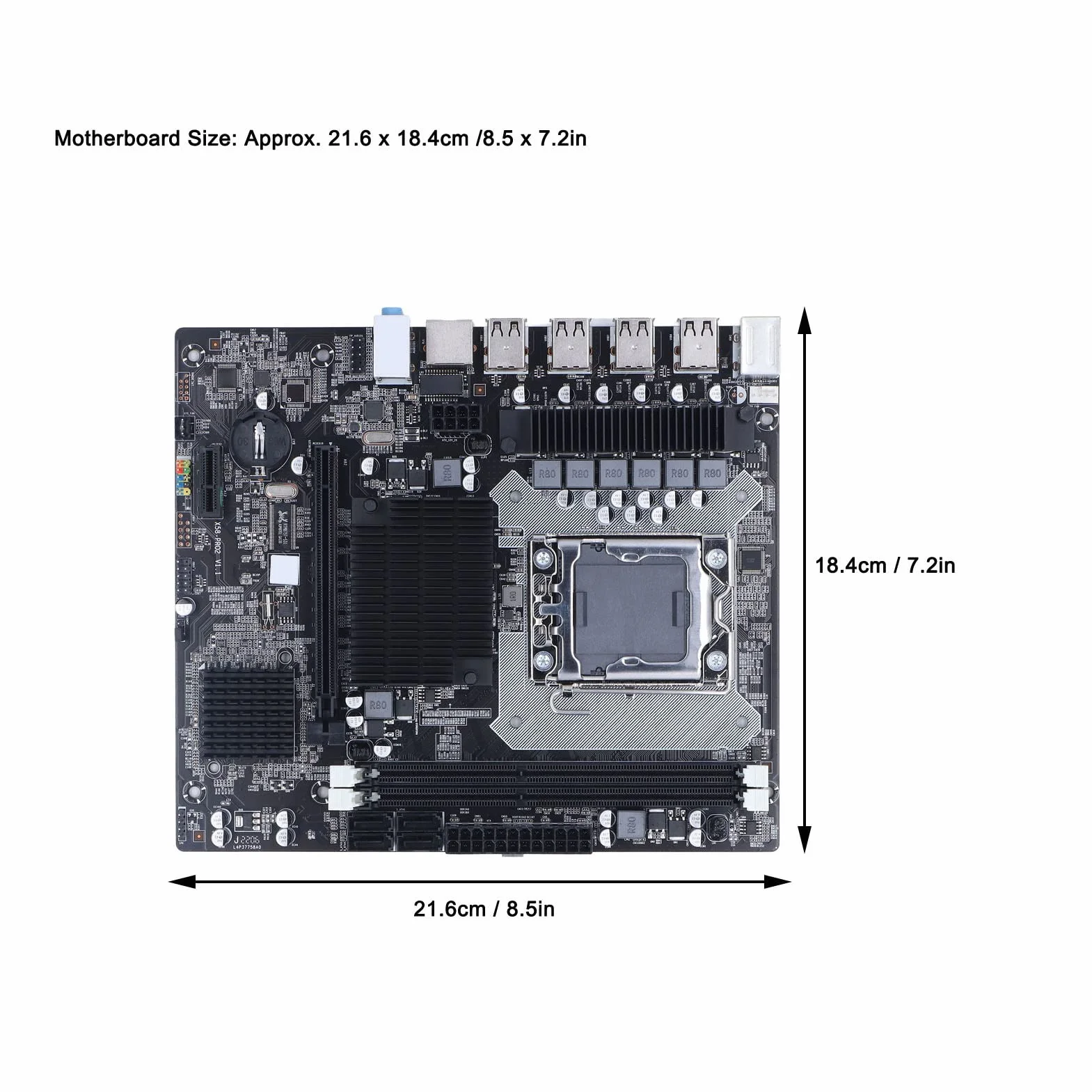X58 PC Płyta Główna dla 2 DDR3 LGA 1366 Pinów Płyta Główna do Gier Obsługa Pamięci ECC USB2.0 SATA Port PCB Płyta Główna do Komputera Stacjonarnego