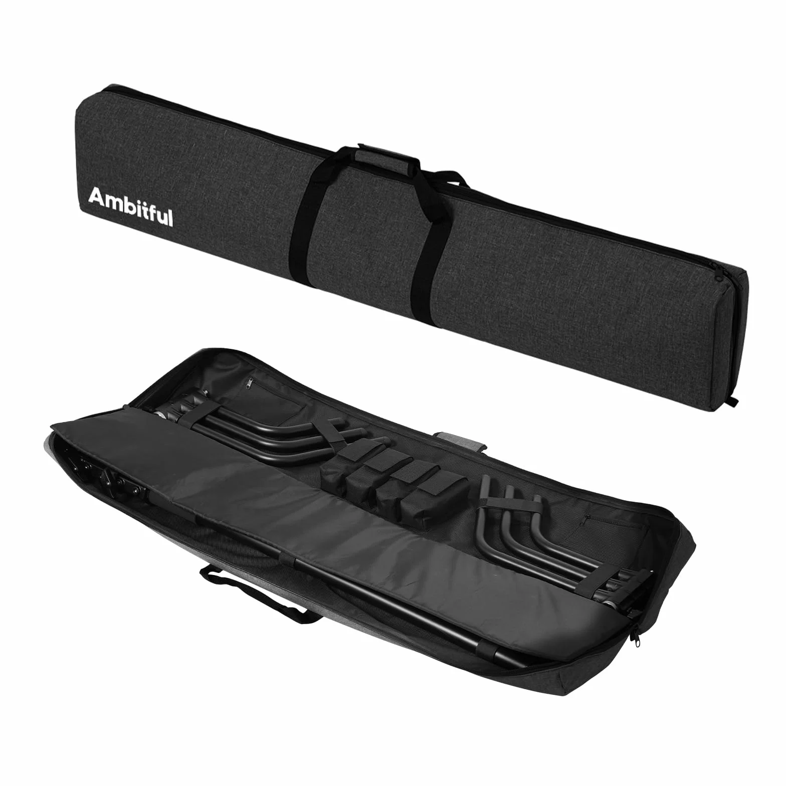 AMBITFUL PB20 C-Stand Carrying Bag 132 * 19 * 13 cm / 51.9'' *7.4'' *5.11'' for Boom Arm-Photography Light Stand, Szary