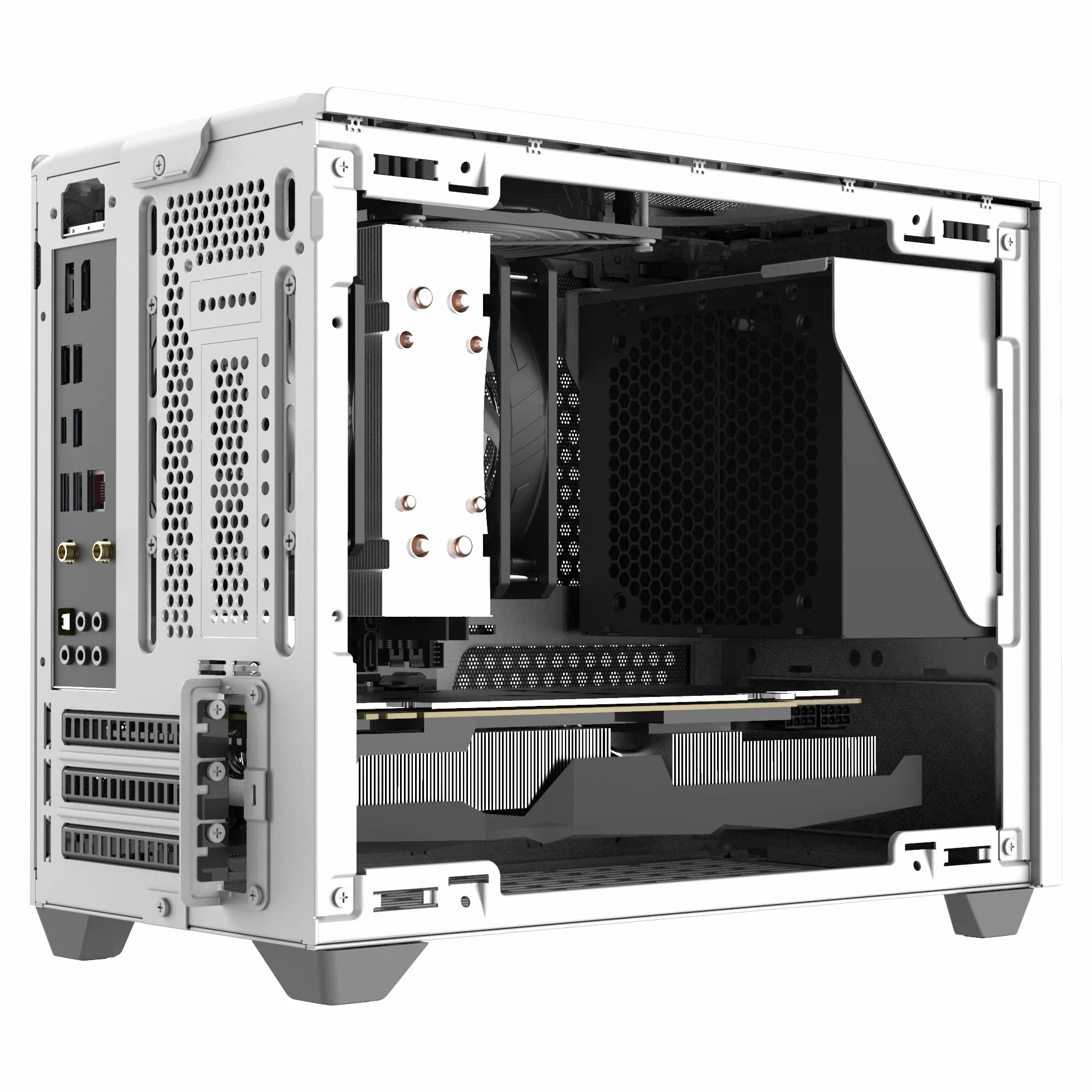 Cooler Master NR200 Uchwyt na Zasilacz ATX - Wsparcie PSU ATX dla MasterBox NR200 & NR200P, Modułowe Opcje Montażu, Wentylowana Konstrukcja, Łatwa Instalacja - Kolor Biały, Stal