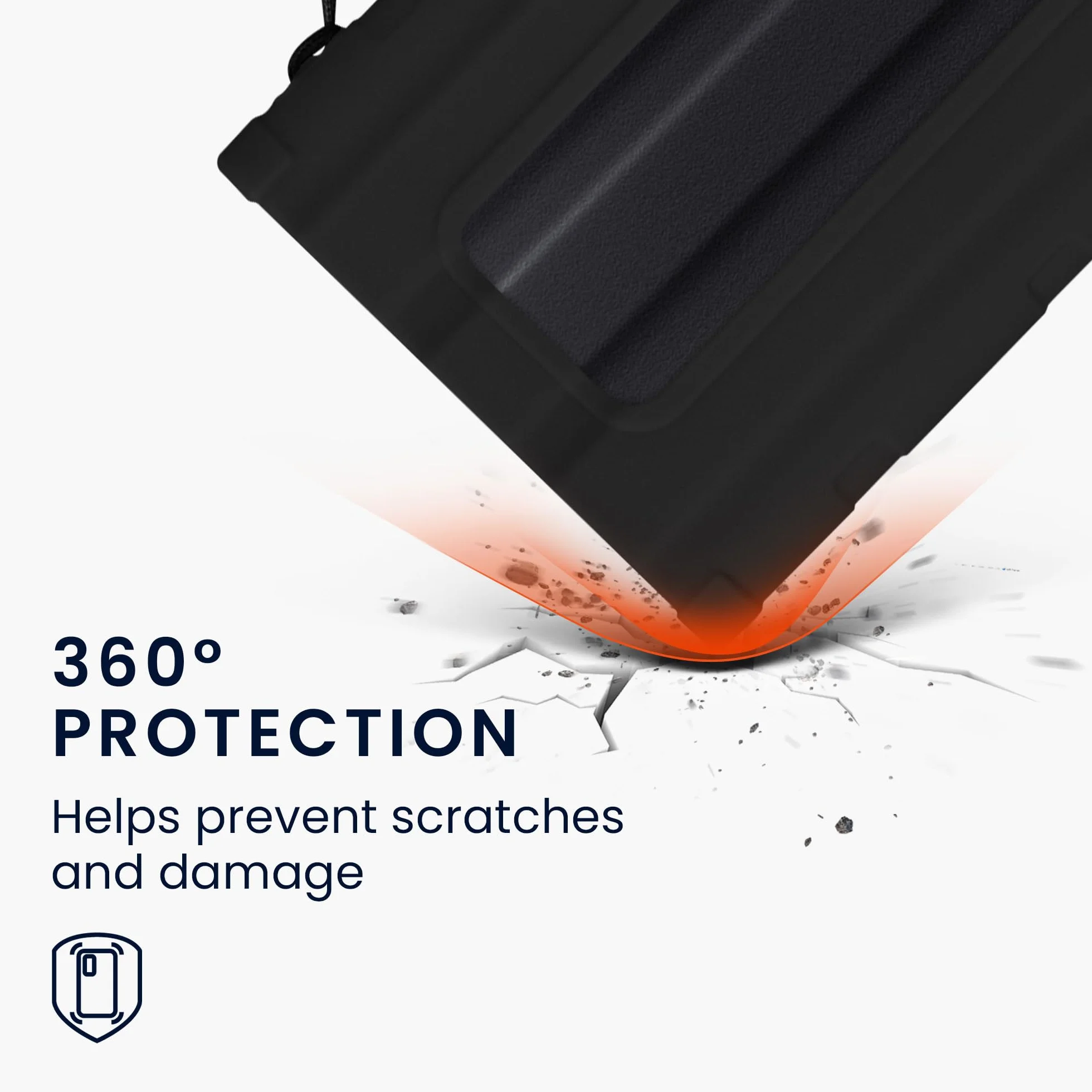 kwmobile Silikonowe etui kompatybilne z Samsung Portable SSD T7 Shield - etui ochronne na dysk SSD - czarne