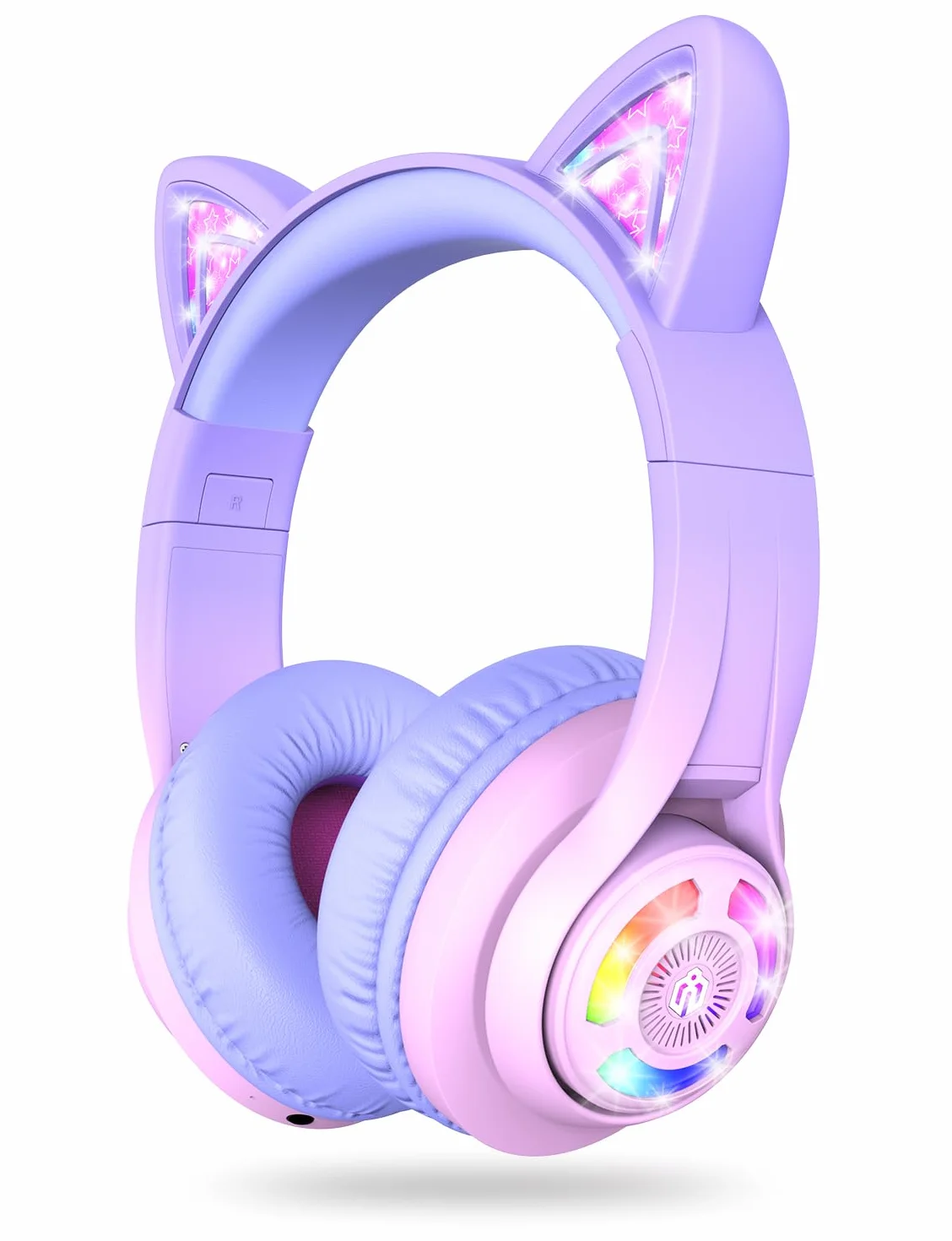 iClever Słuchawki Bluetooth dla dzieci, regulacja głośności 74/85 dBA, 50 godzin odtwarzania, Bluetooth 5.2, słuchawki dziecięce z mikrofonem, do szkoły, tabletu, telefonu komórkowego, komputera