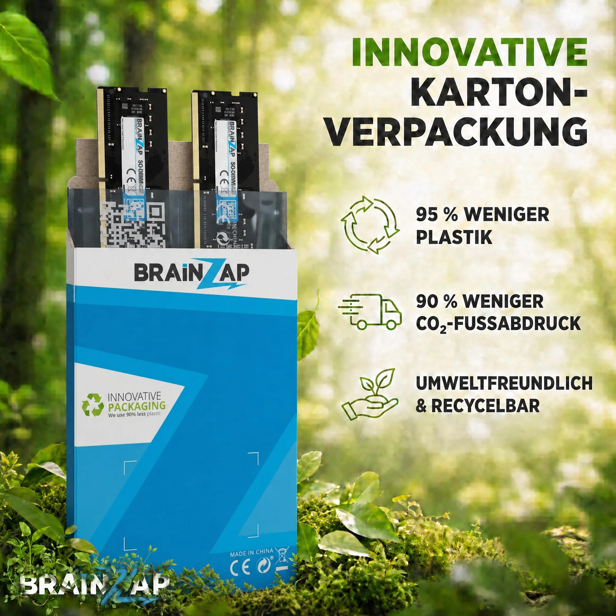 BRAINZAP 16 GB (2X 8 GB) DDR4 RAM SO-DIMM PC4-3200AA-SC0-11 1Rx8 3200 MHz 1.2V CL22 notebook laptop pamięć operacyjna Unbuffered Non-ECC
